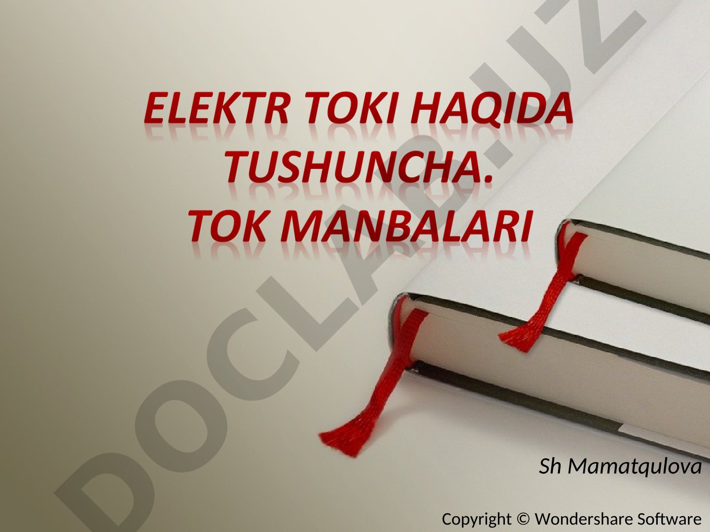 Elektr toki tushunchasi, galvanik element va akkumulyator