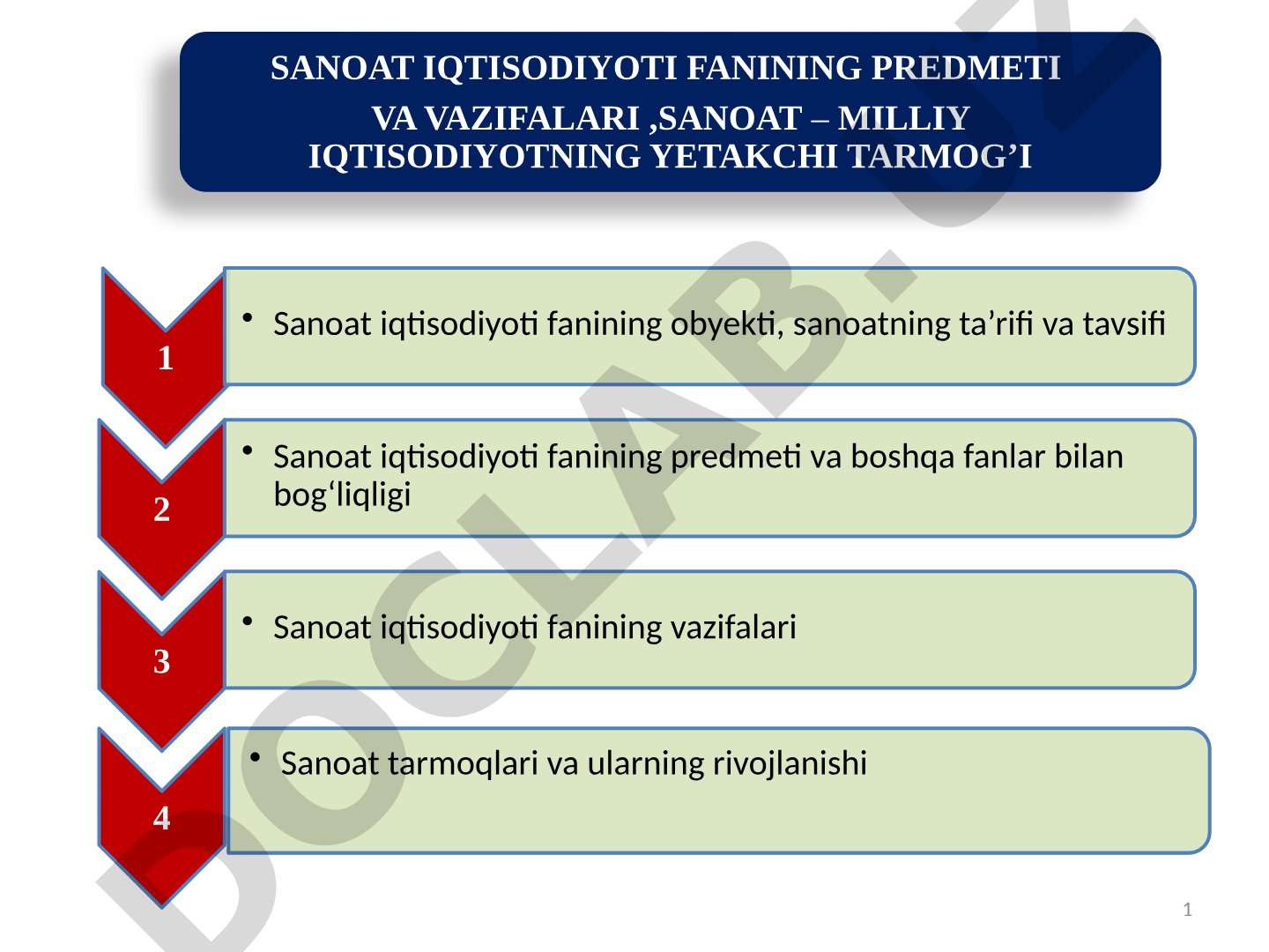 Sanoat tarmoqlari va ularning rivojlanishi