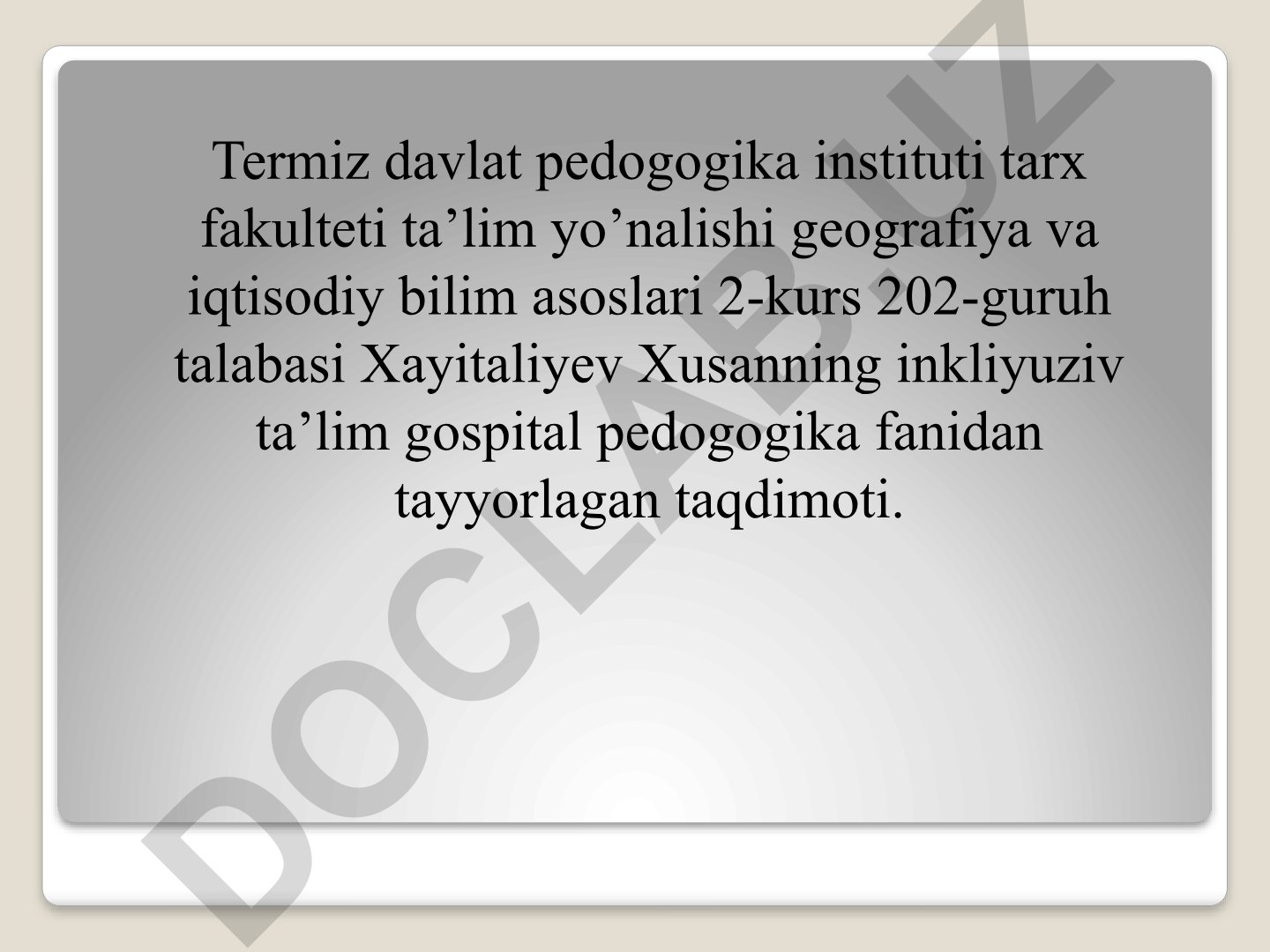 Alohida yordamga muhtoj bolani samarali inlyuziyasi uchun tashqi sharoitlar