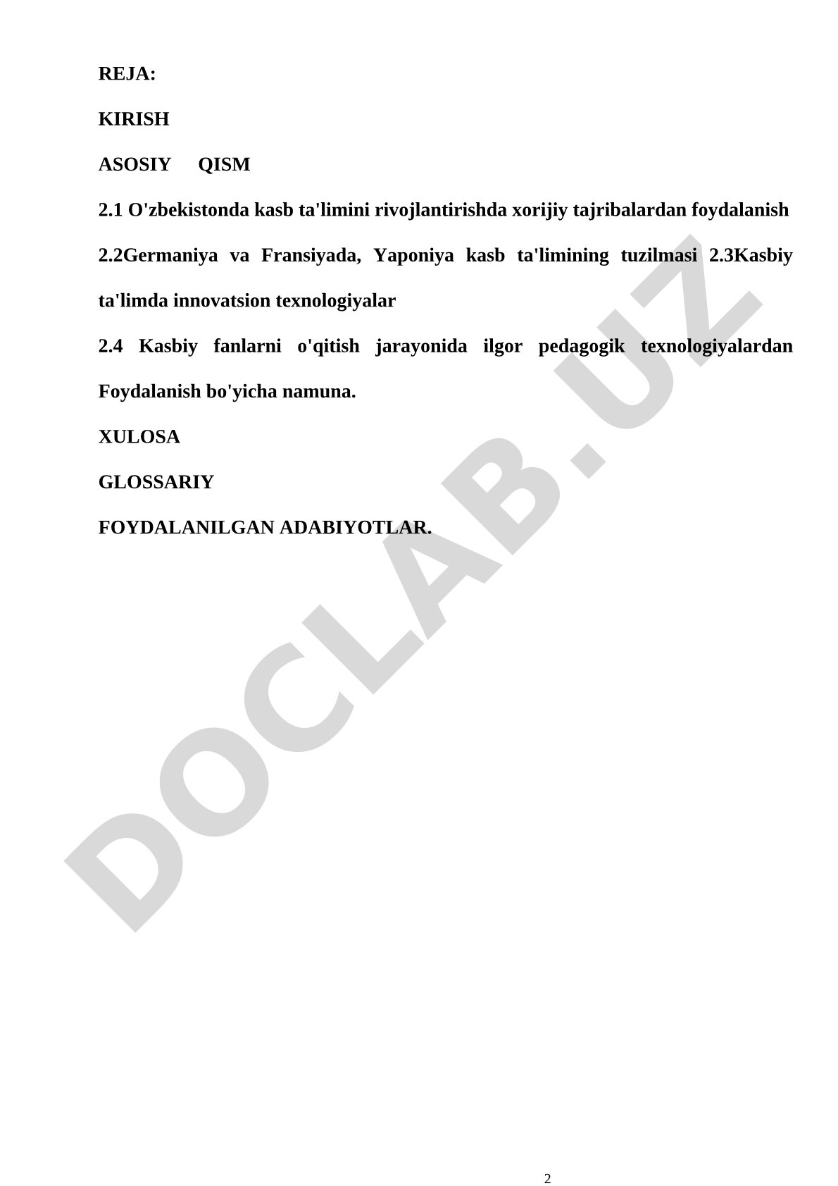 O’zbekistonda kasb ta’limini rivojlantirishda xorijiy tajribalardan foydalanish