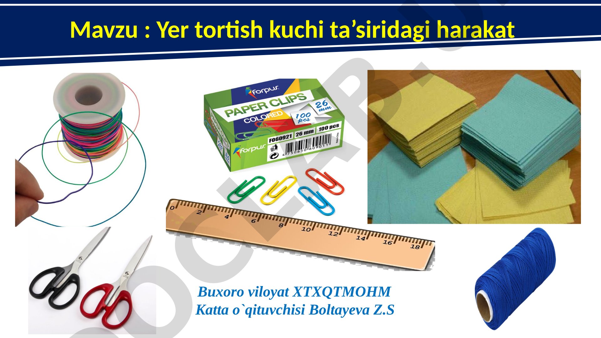 Yer tortish kuchi ta’siridagi harakat