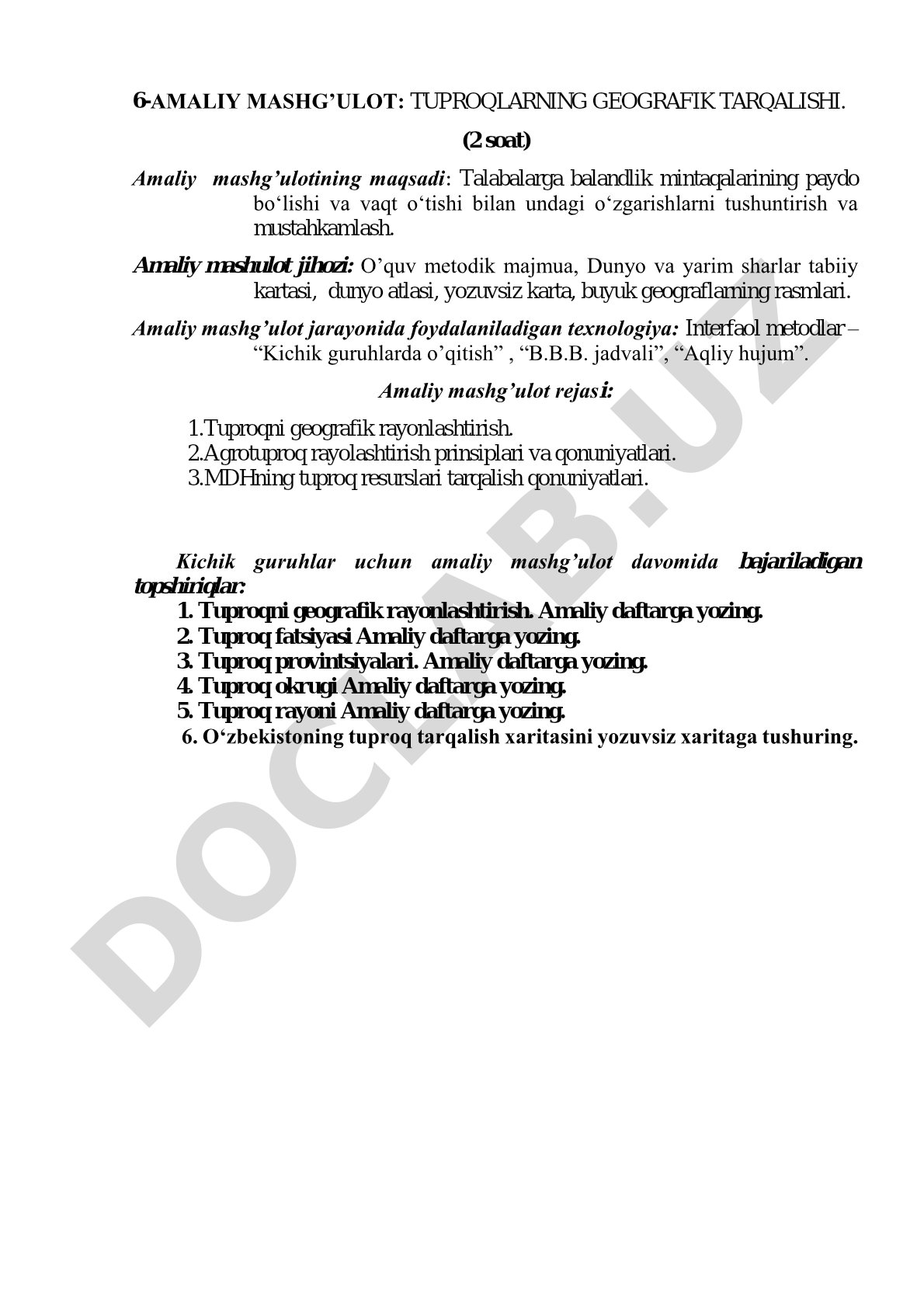 Tuproqlarning geografik tarqalishi