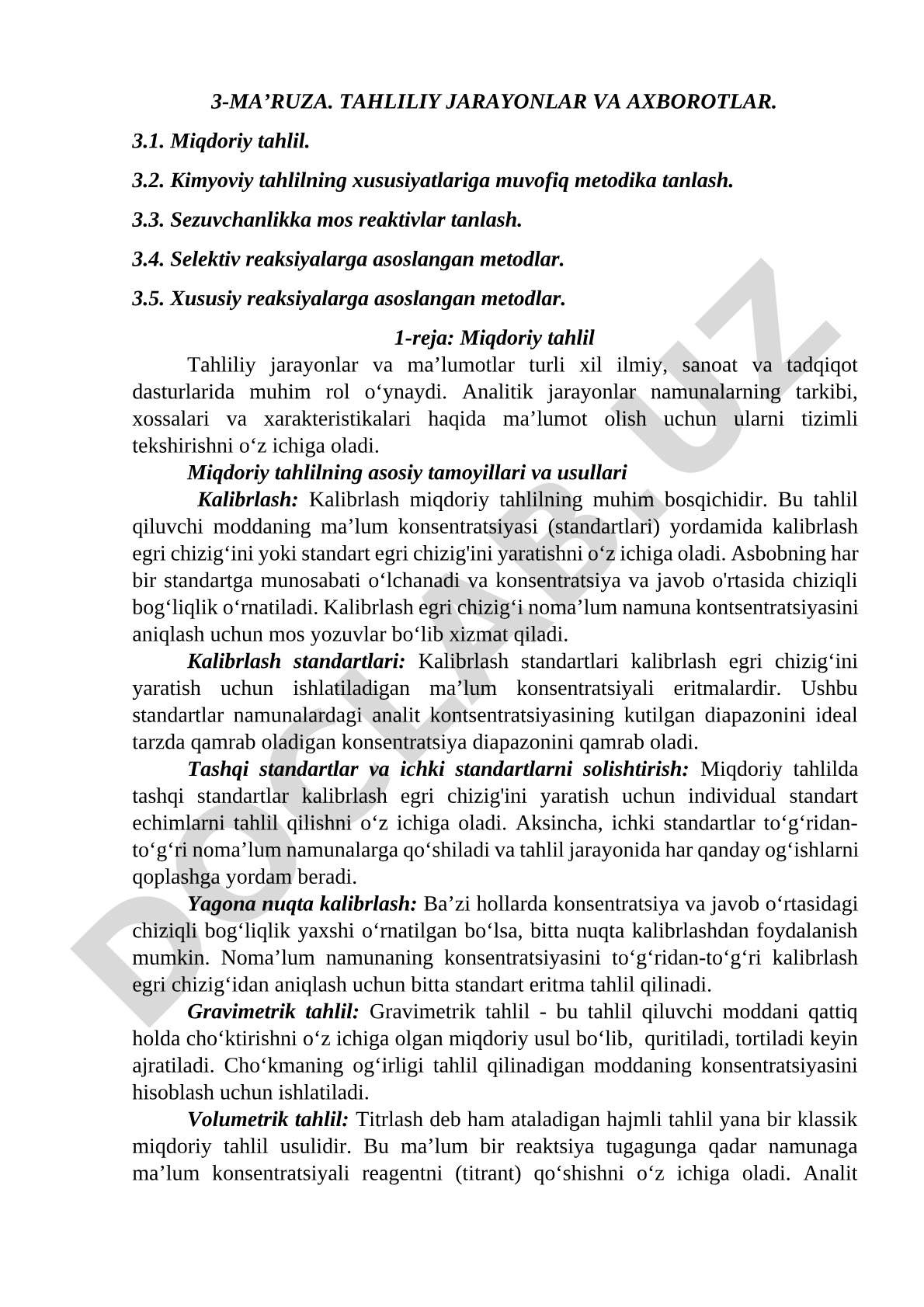TAHLILIY JARAYONLAR VA AXBOROTLAR