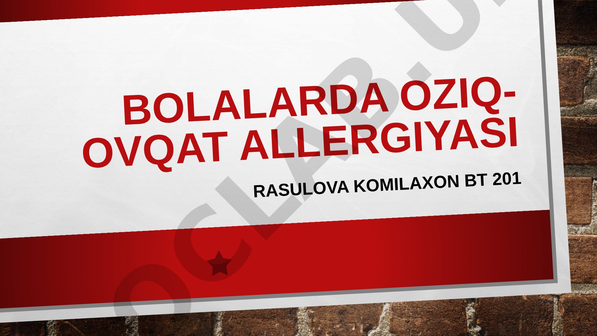 Bolalarda oziq-ovqat allergiyasi