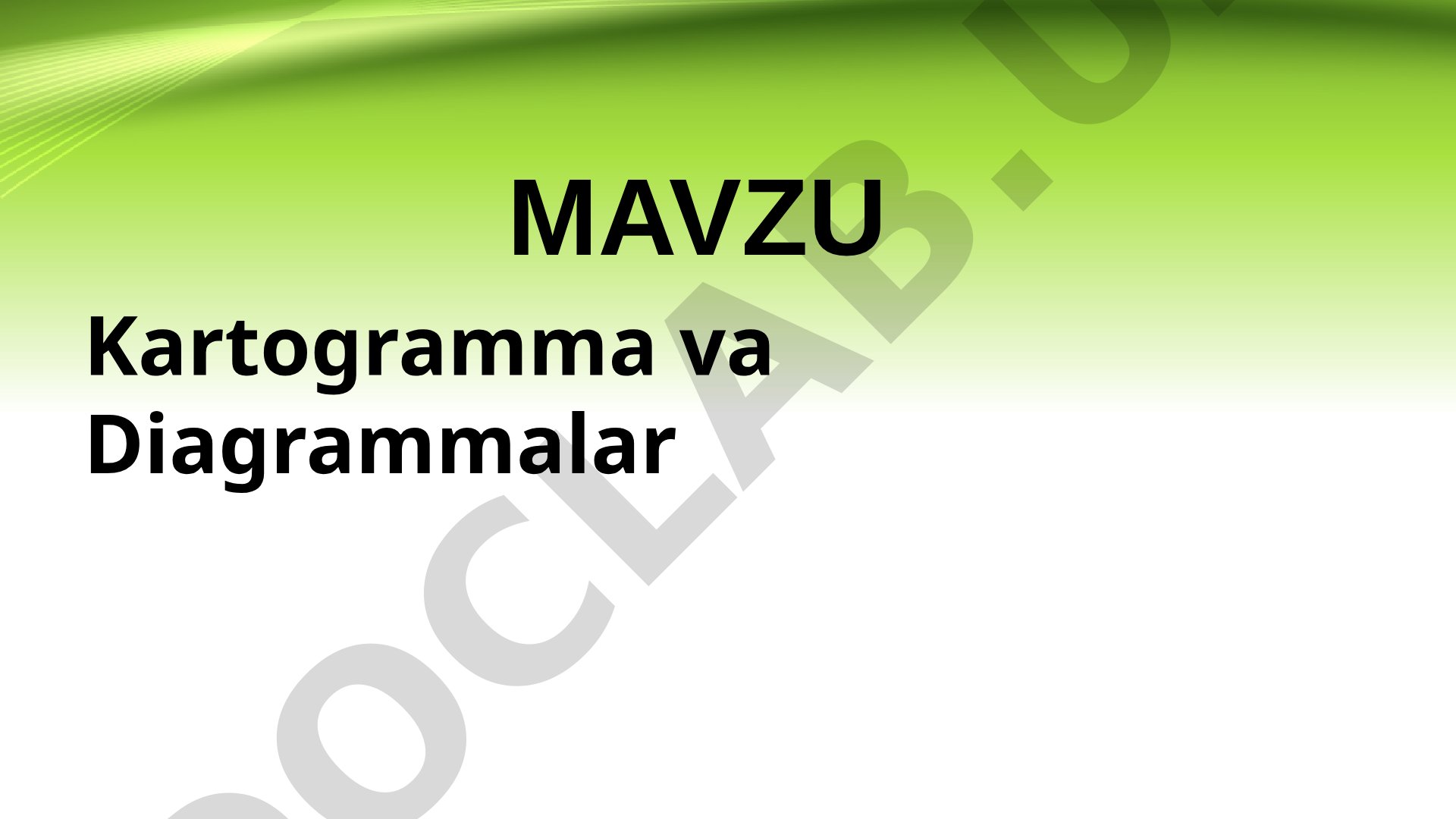 Kartogramma va diagrammalarning turlari, yasash usullari va qo'llanilishi haqida