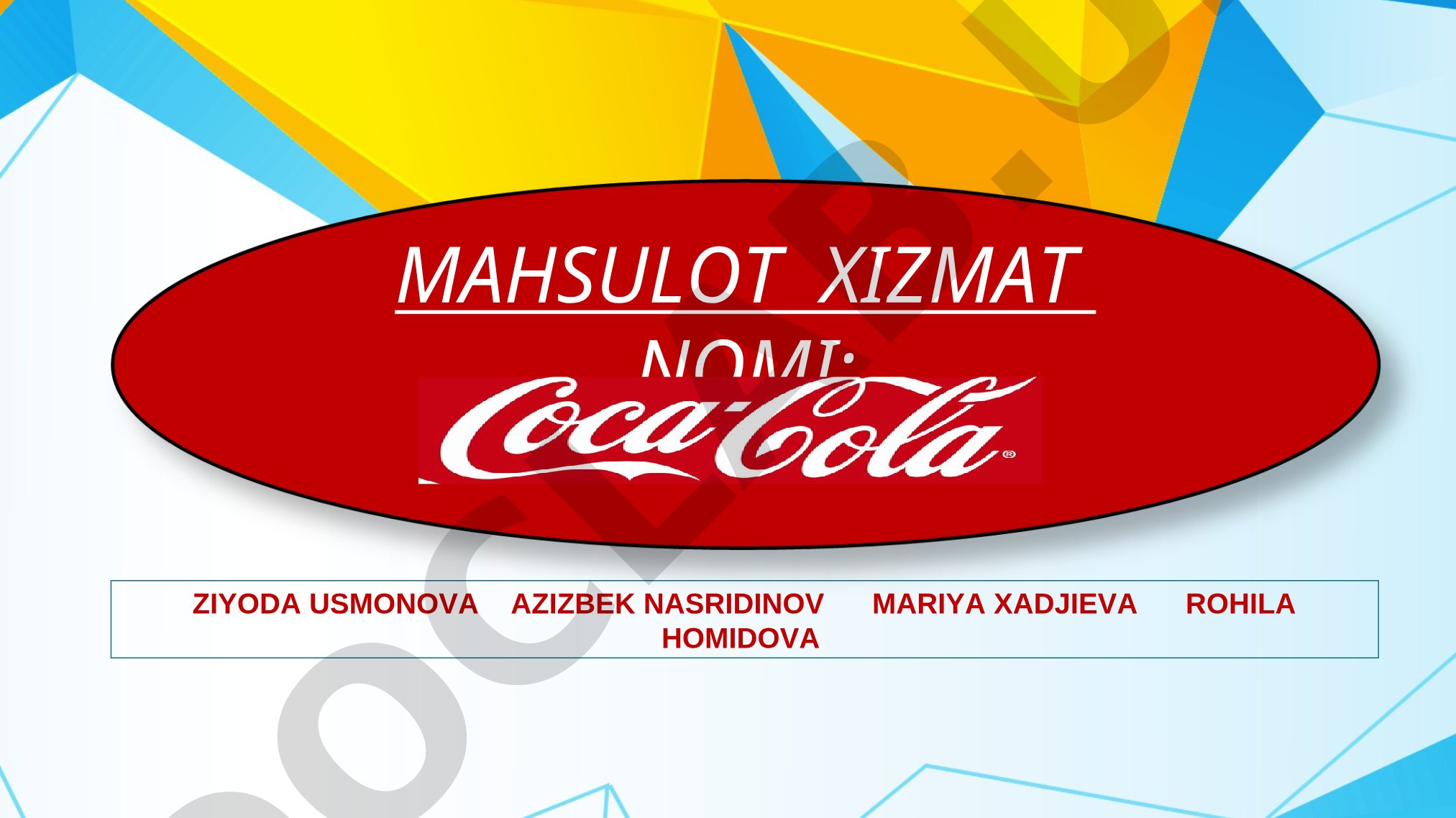 Coca-Cola marketingining 4P tahlili