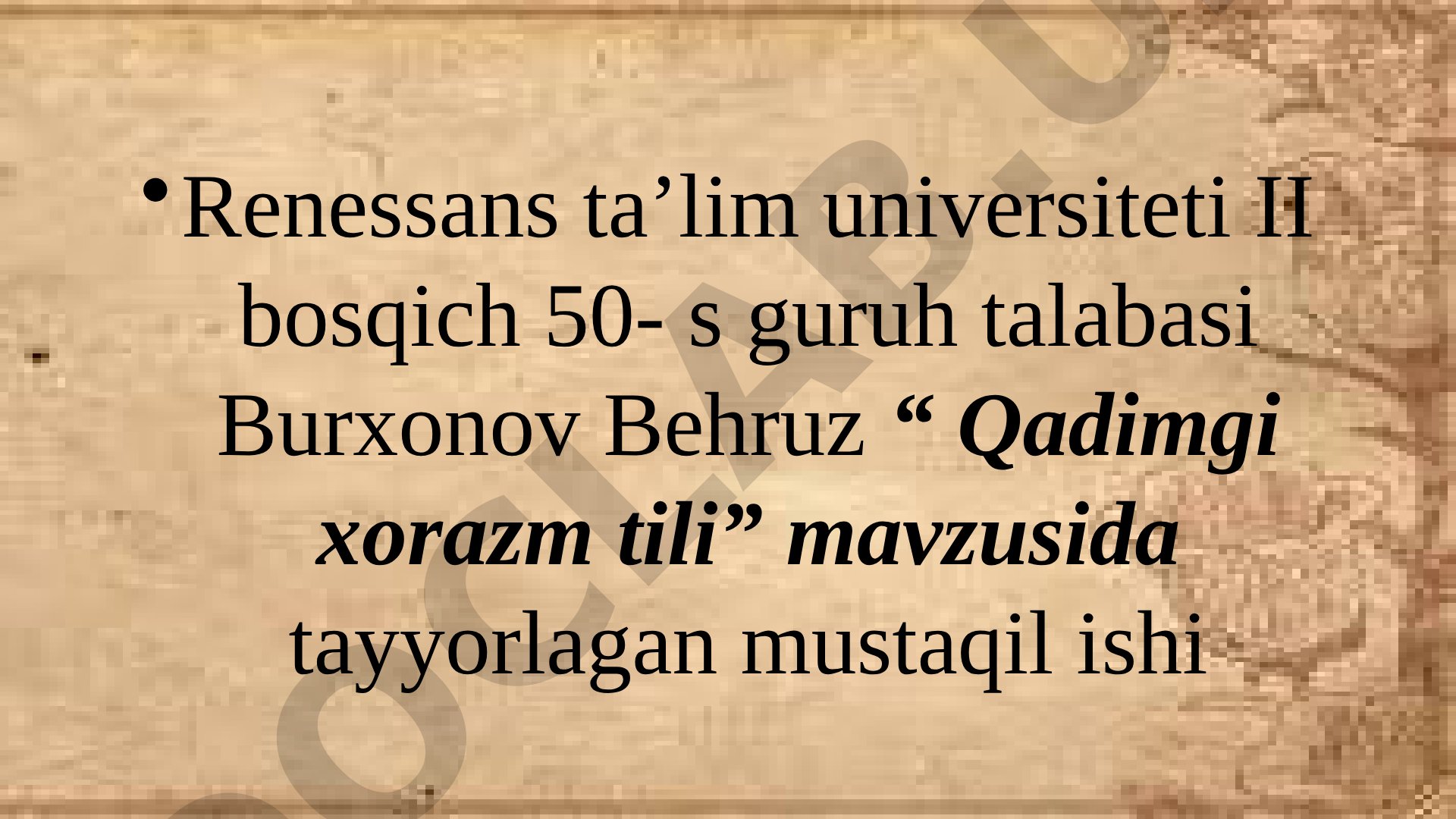 Qadimgi xorazm tili