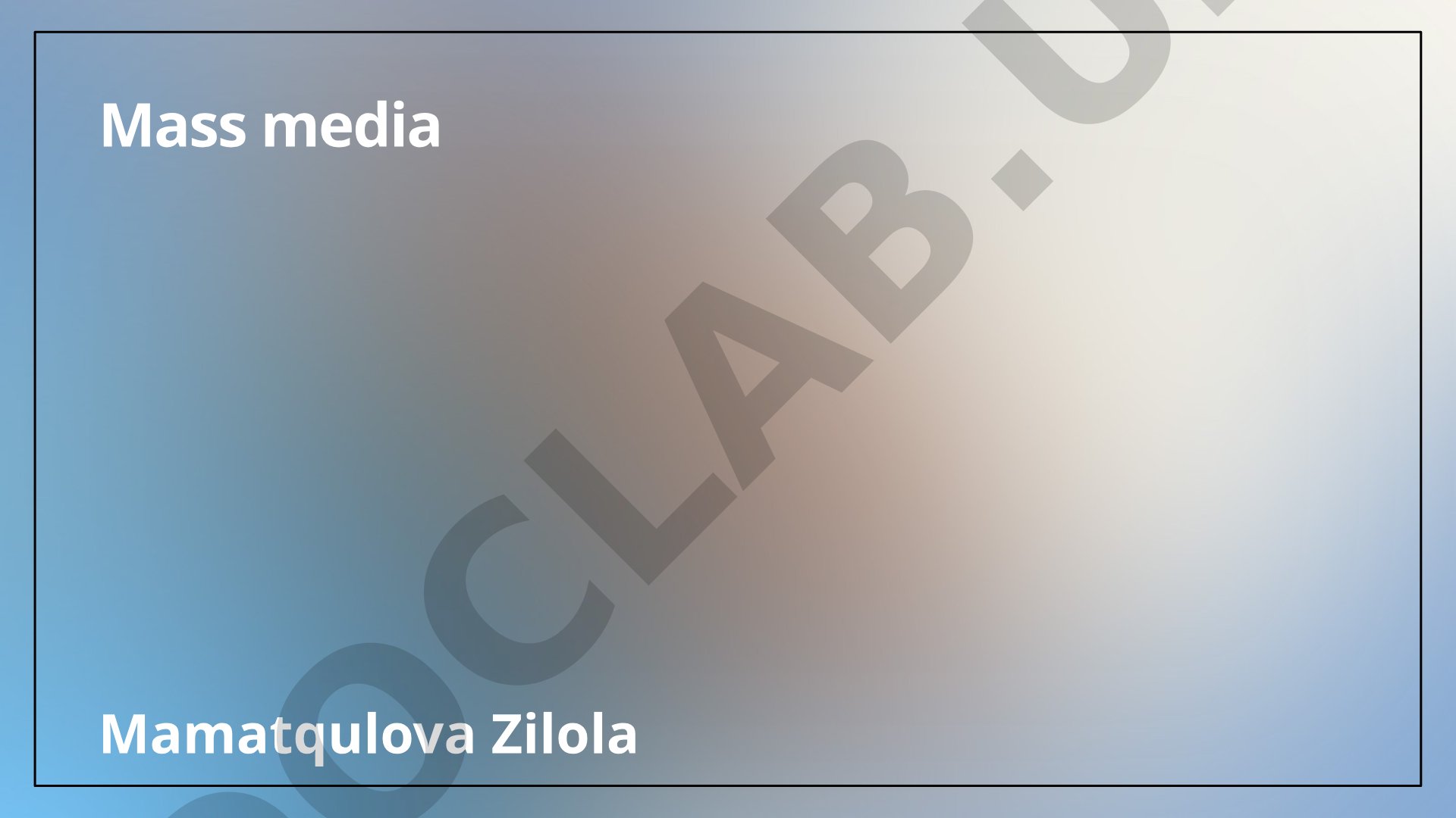 Introduction to mass media, its types, impact, and future