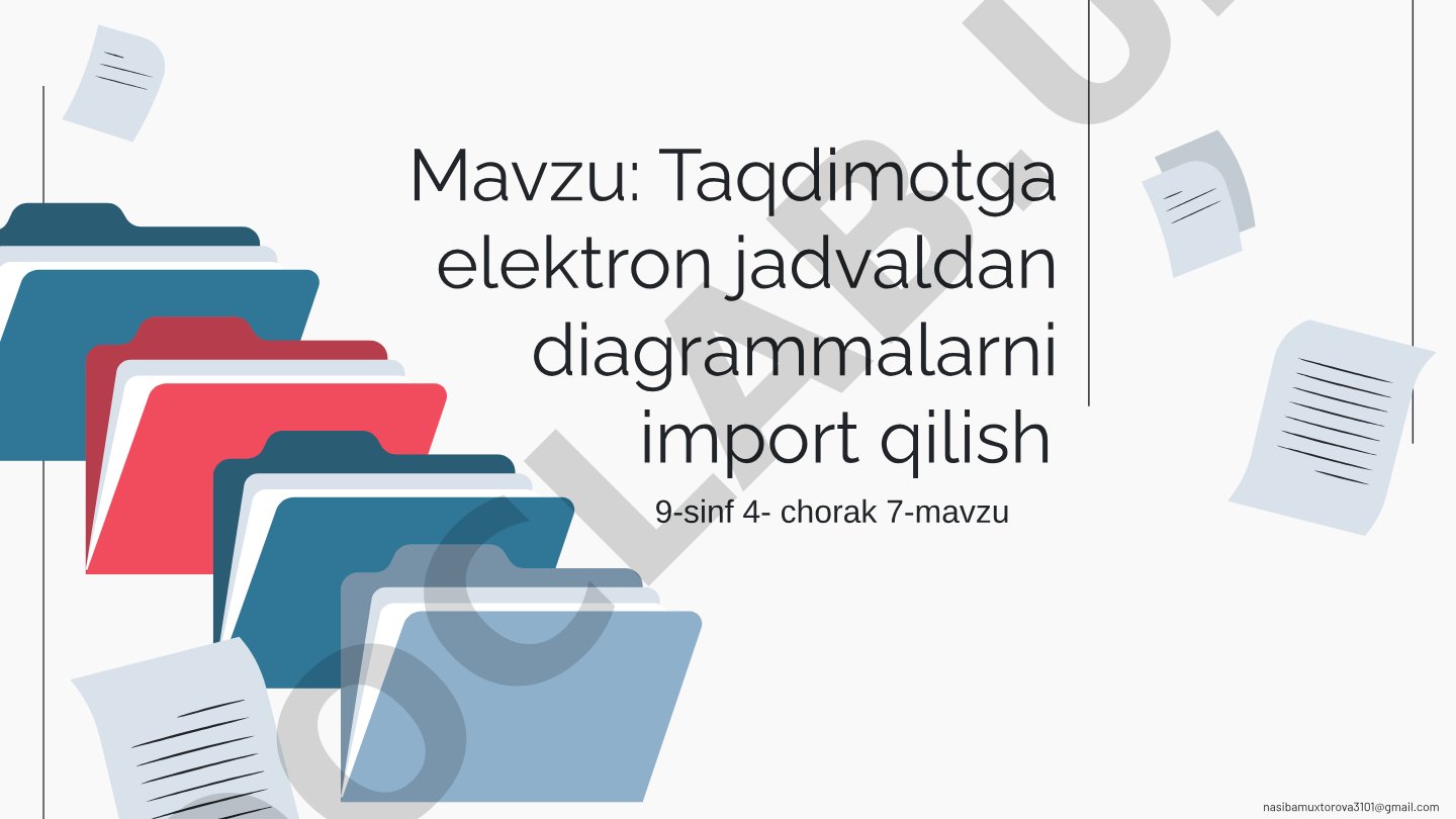 Elektron jadvaldan diagrammalarni import qilish