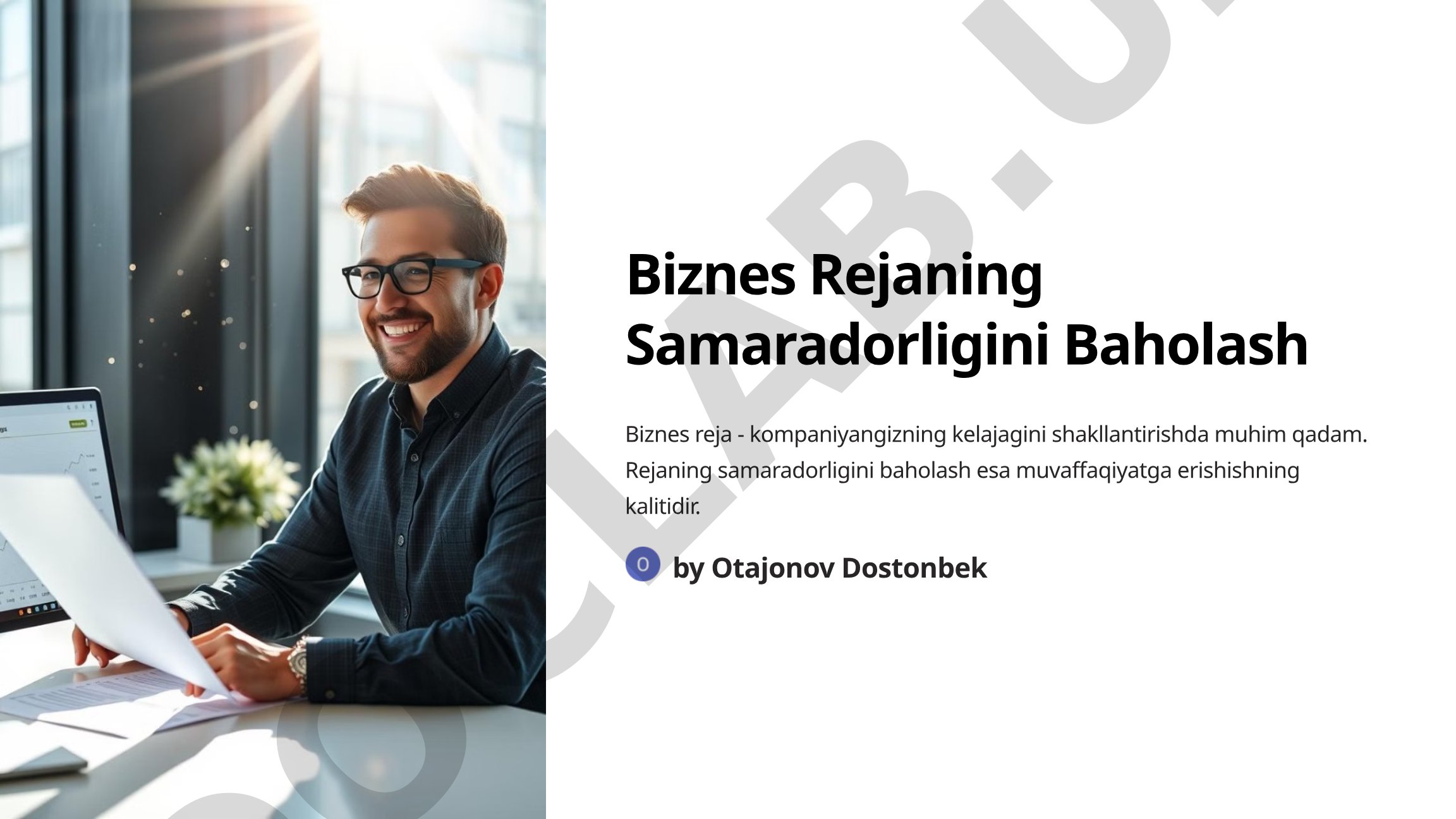 Biznes Rejaning Samaradorligini Baholash