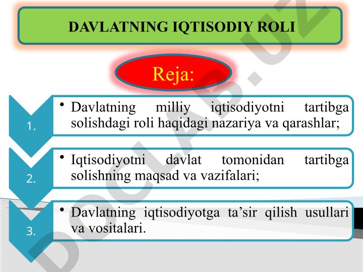 Davlatning iqtisodiy roli