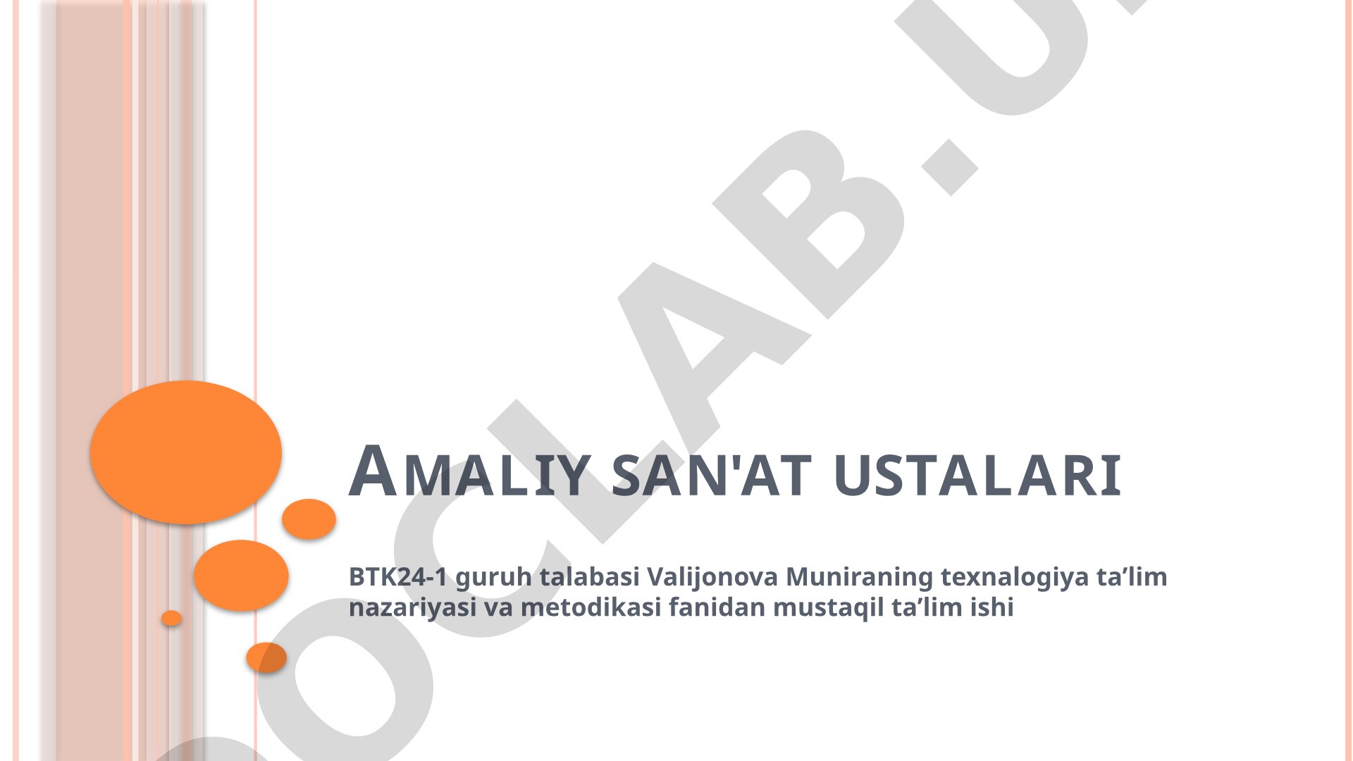 Amaliy san'atning tarixiy rivojlanishi va madaniy ahamiyati