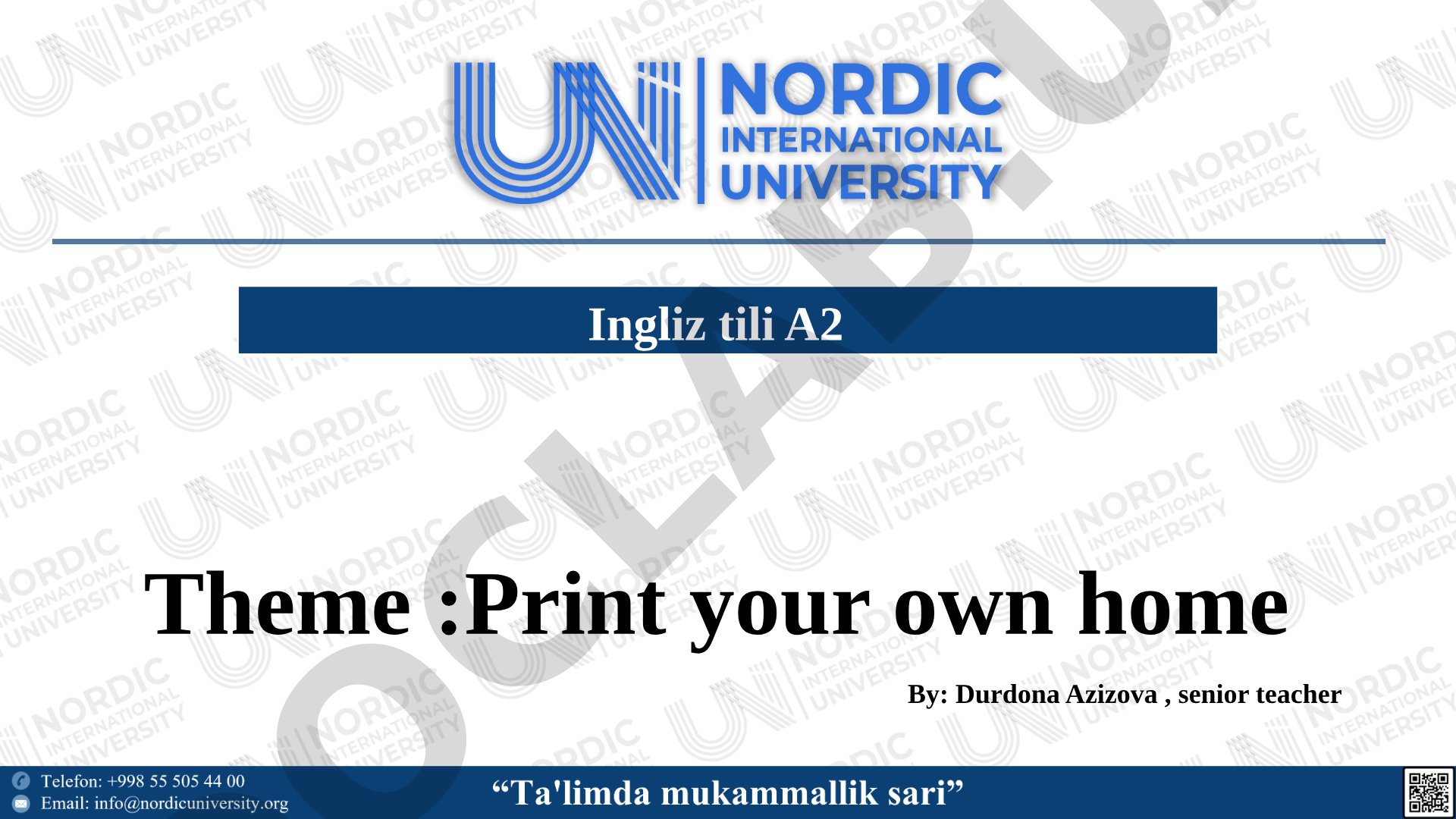 Print your own home