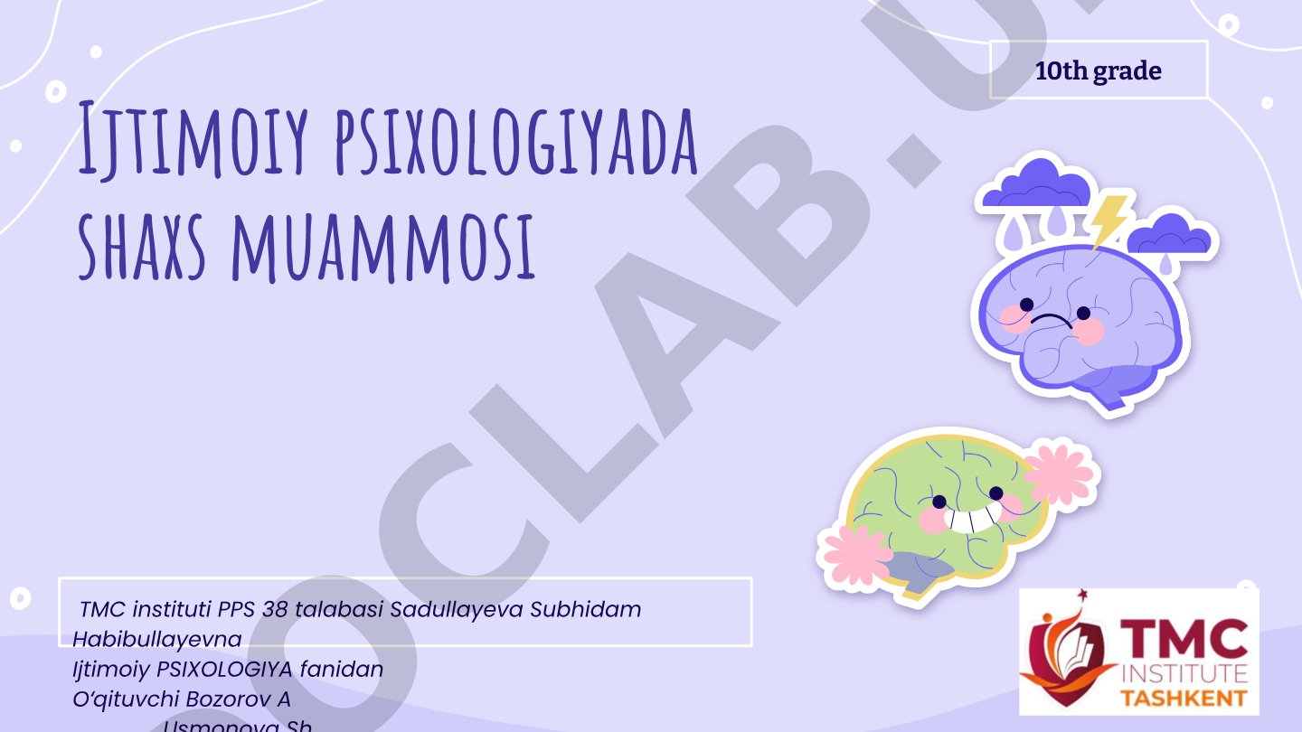 Ijtimoiy psixologiyada shaxs muammosi
