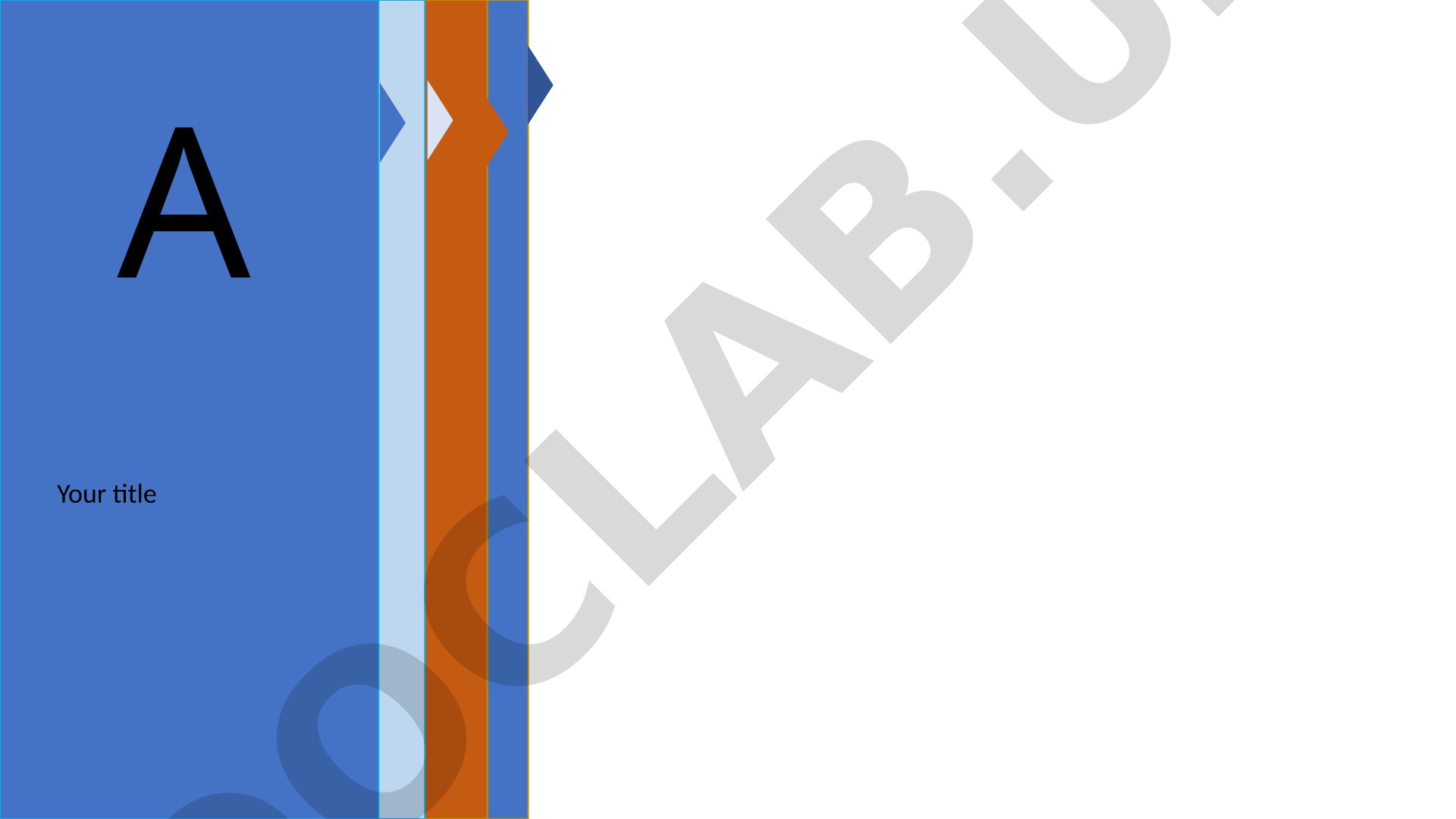 A presentation template containing repeated 'Your title' placeholder slides
