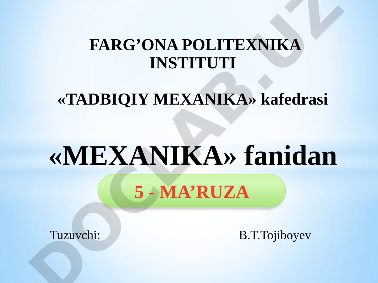 Tekis kesim yuzalarining geometrik xarakteristikalari