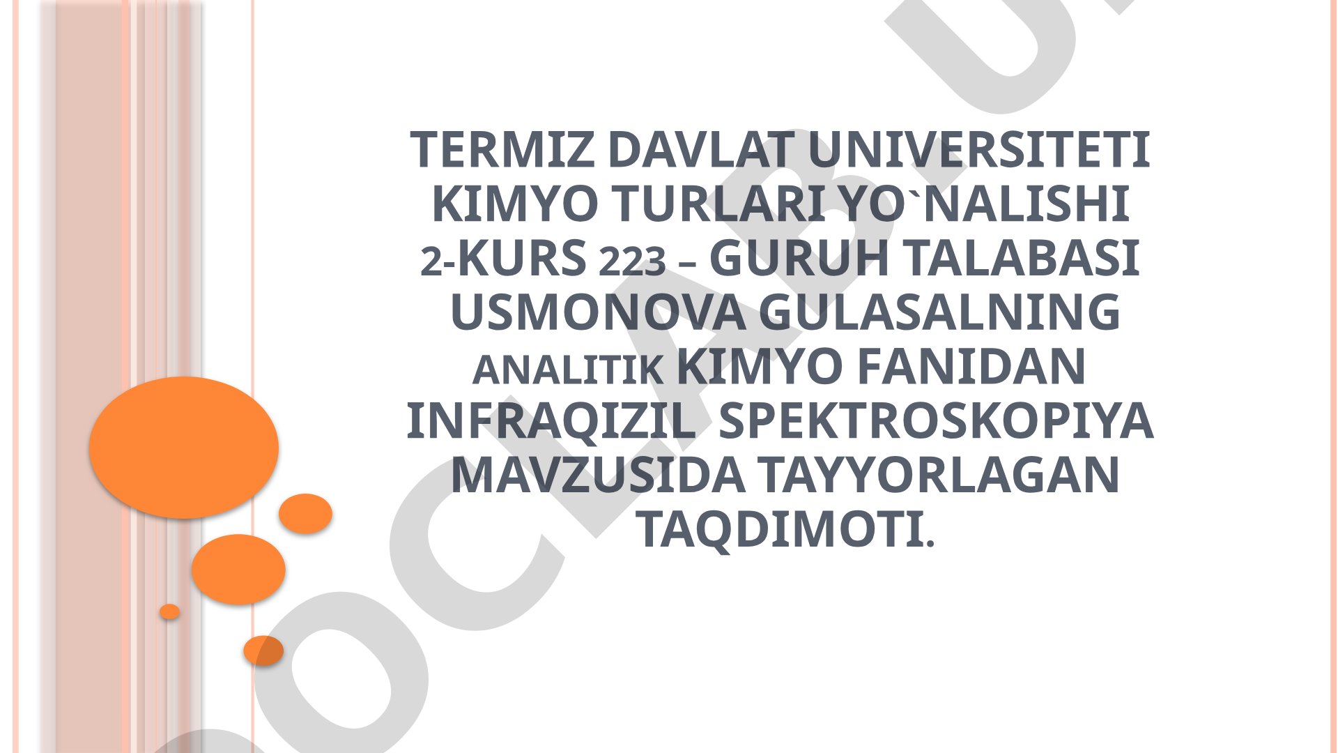 Infraqizil spektroskopiya