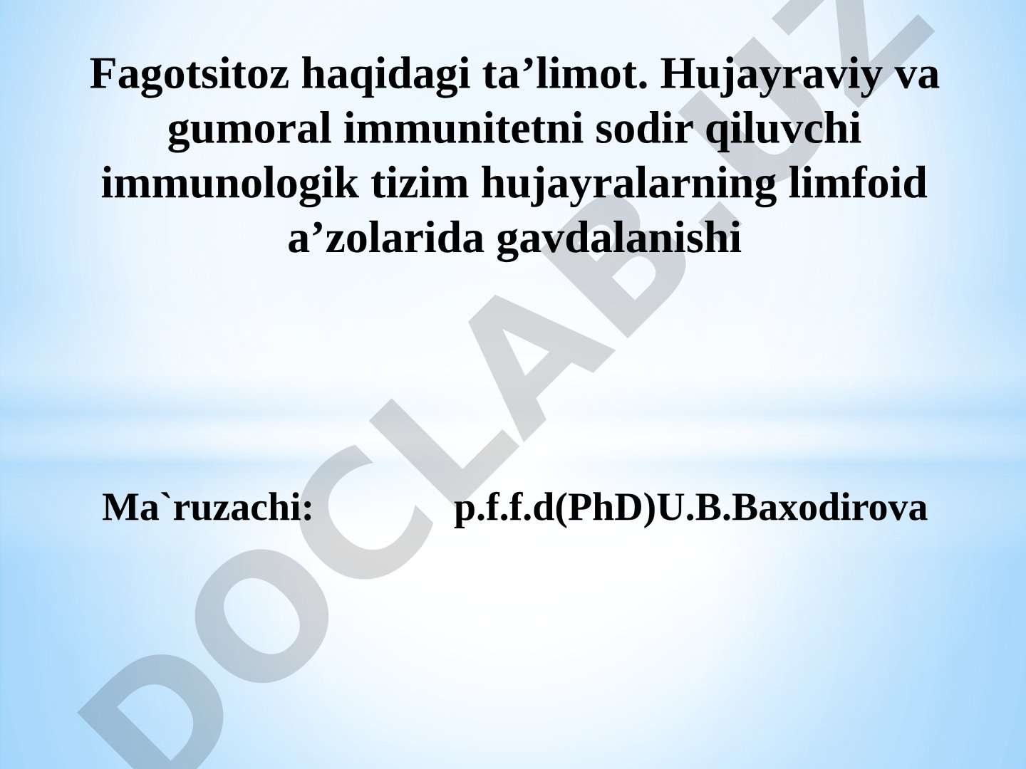 Fagotsitoz haqidagi ta’limot