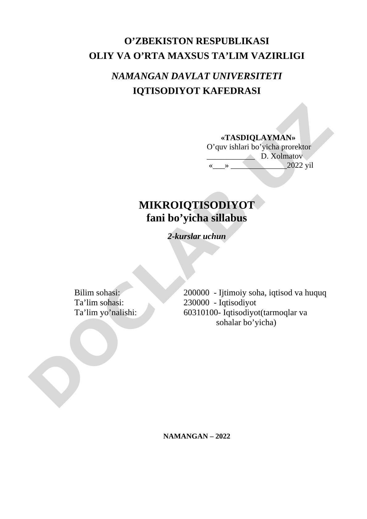 Mikroiqtisodiyot
