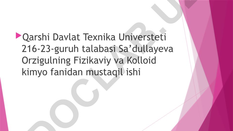 Liofil va liofob kolloid sistemalar