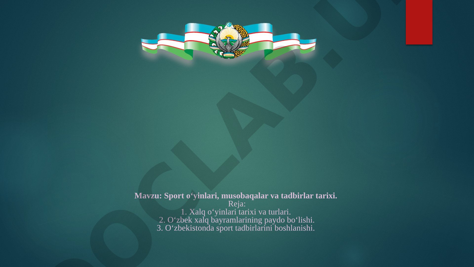 Sport o‘yinlari, musobaqalar va tadbirlar tarixi