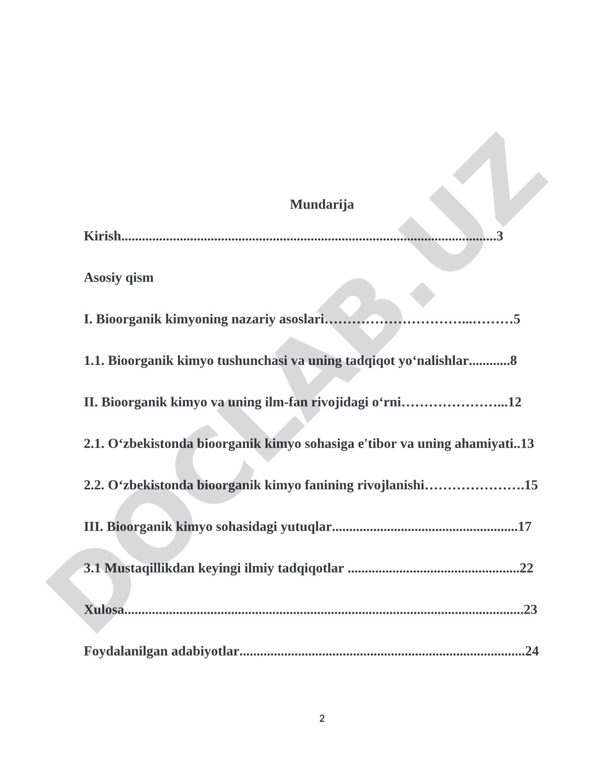 O'ZBEKISTONDA BIOORGANIK KIMYO SOHASIDA ERISHILGAN YUTUQLAR
