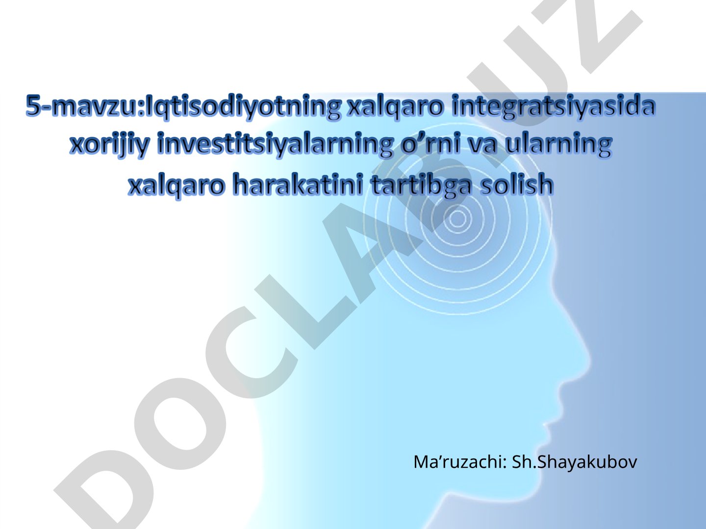 Milliy iqtisodiyotning xalqaro integratsiyasi