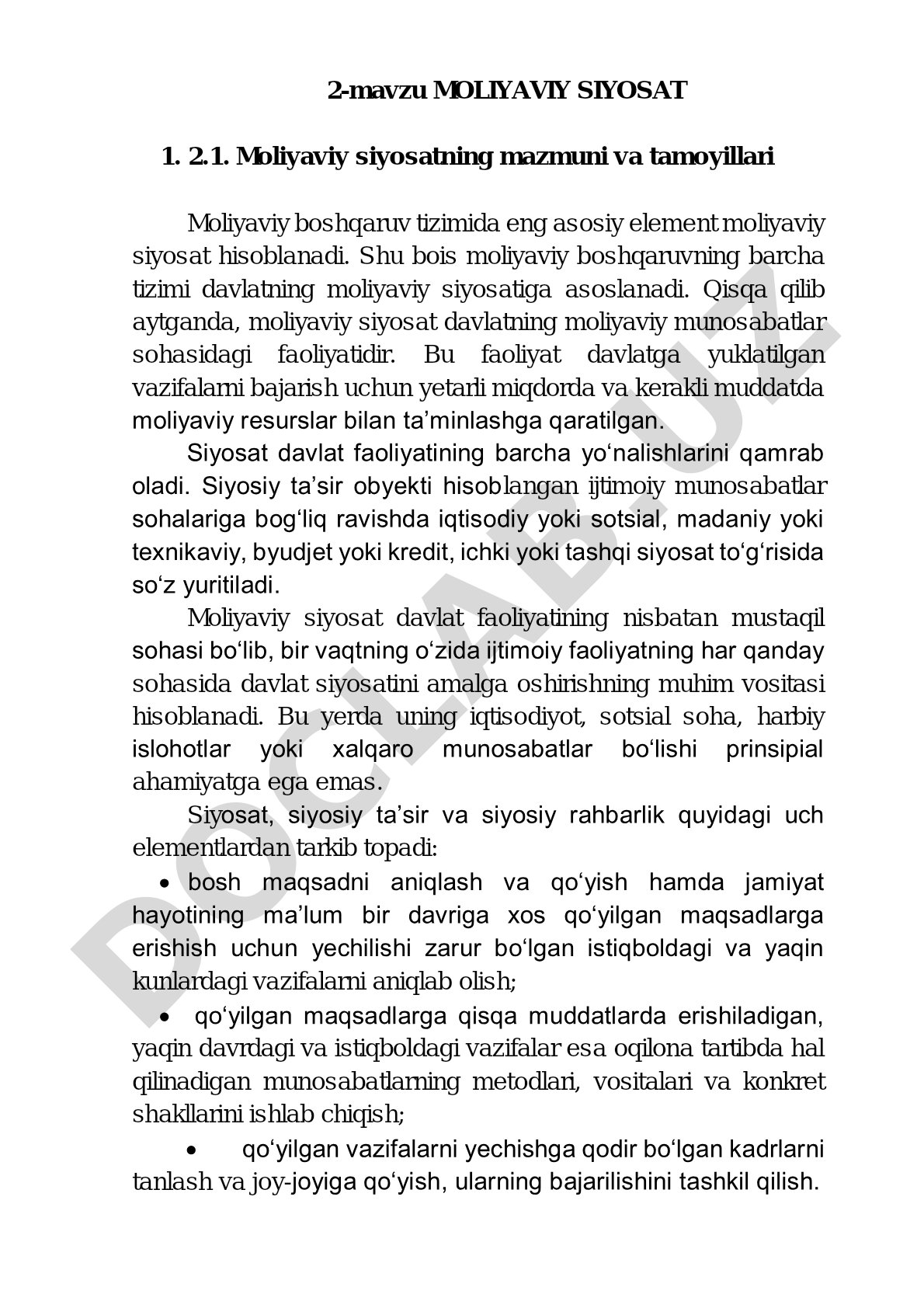 Moliyaviy siyosat