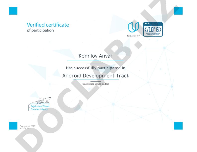 Android Development Track December 2021
