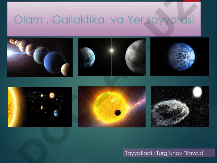 Quyosh tizimi va sayyoralar haqida