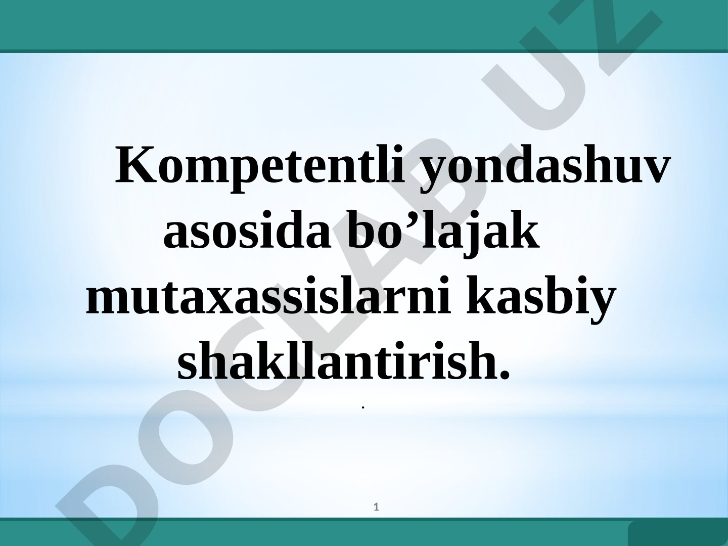 Kompetentli yondashuv asosida bo'lajak mutaxassislarni kasbiy shakllantirish