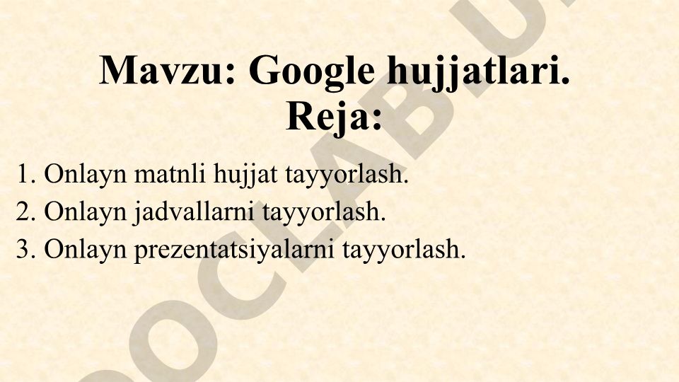 Google hujjatlari