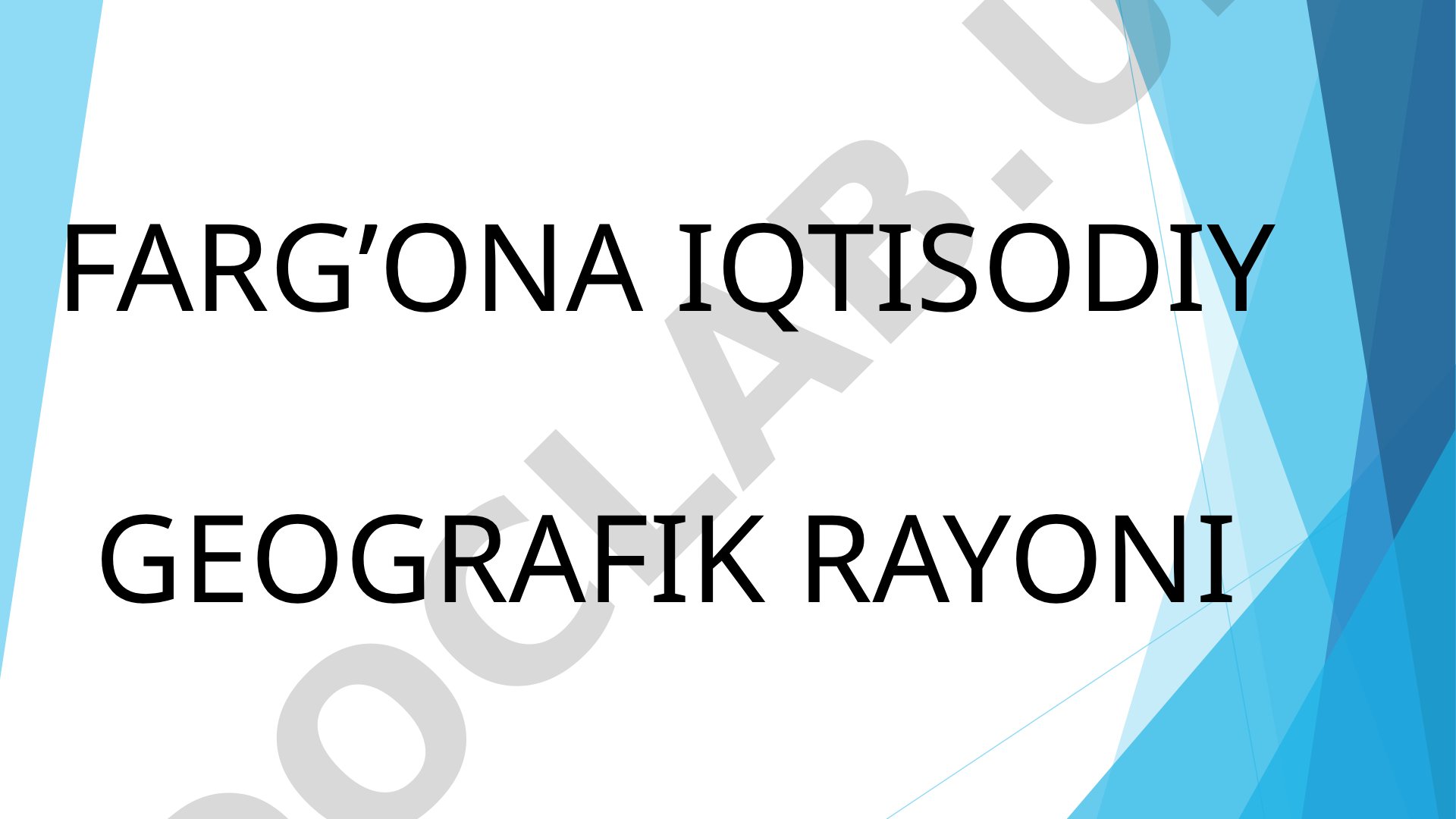 Farg’ona iqtisodiy geografik rayoni