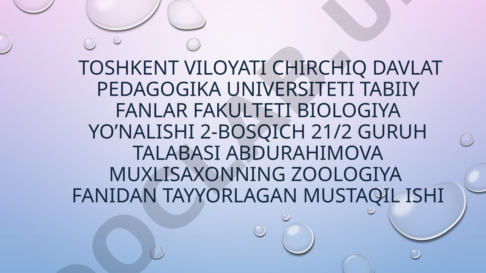 Skatlarning yashash muhitga moslanishi