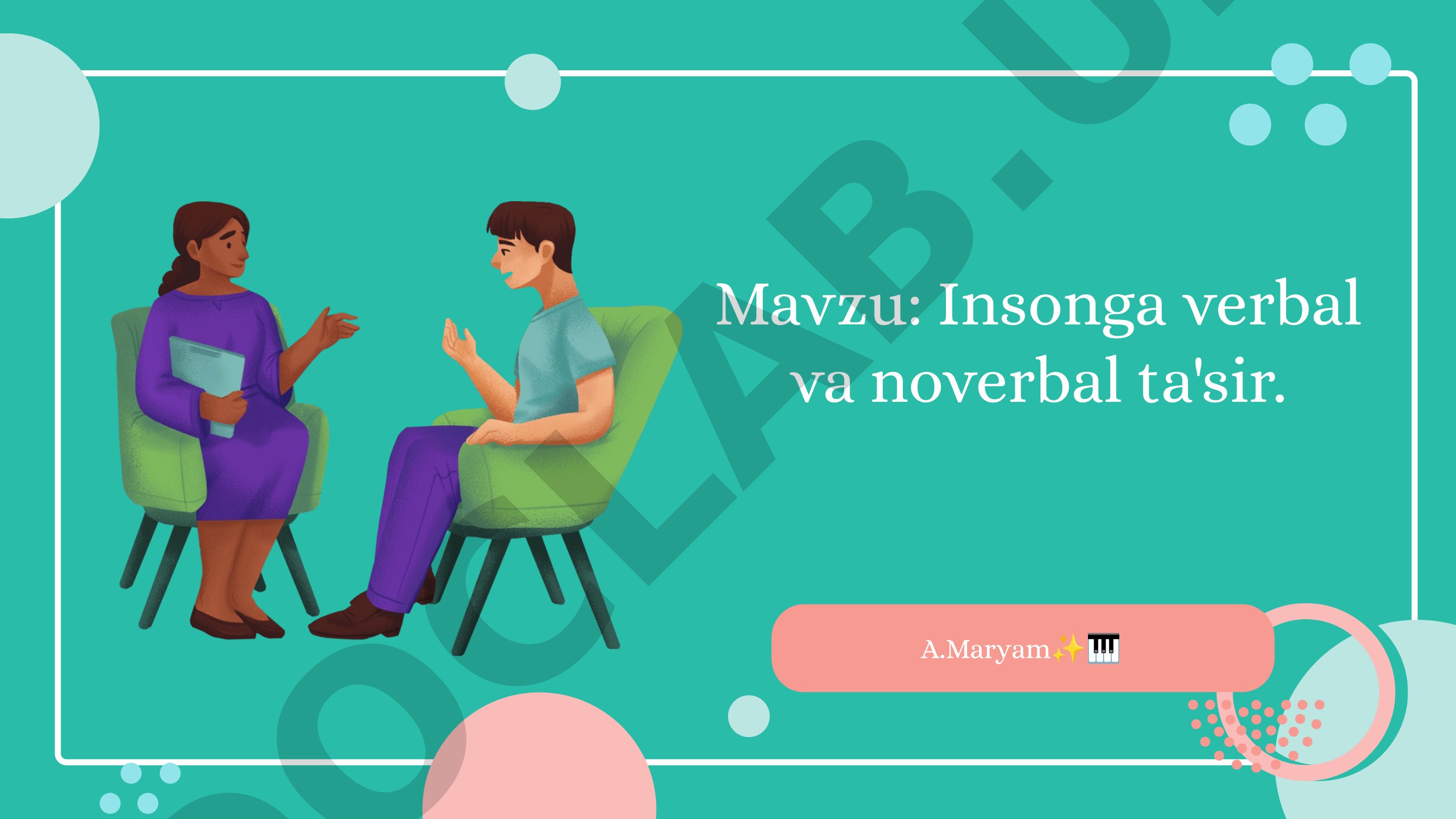 Insonga verbal va noverbal ta'sir