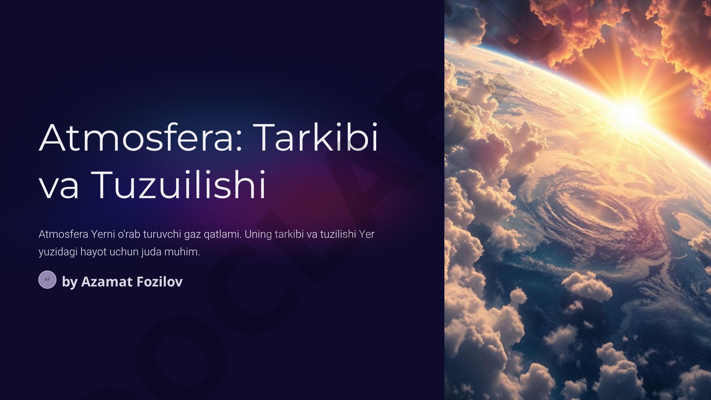 Atmosfera: Tarkibi va Tuzuilishi