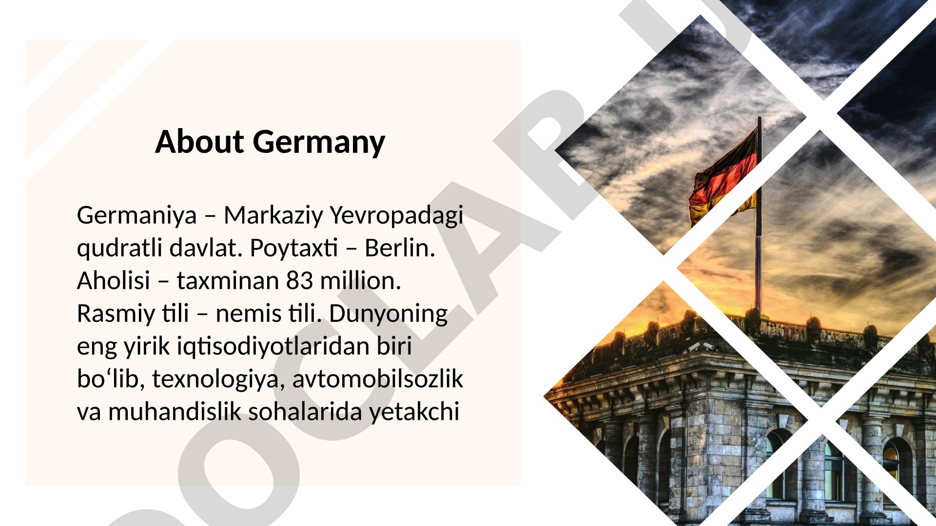 Germaniya Markaziy Yevropadagi qudratli davlat
