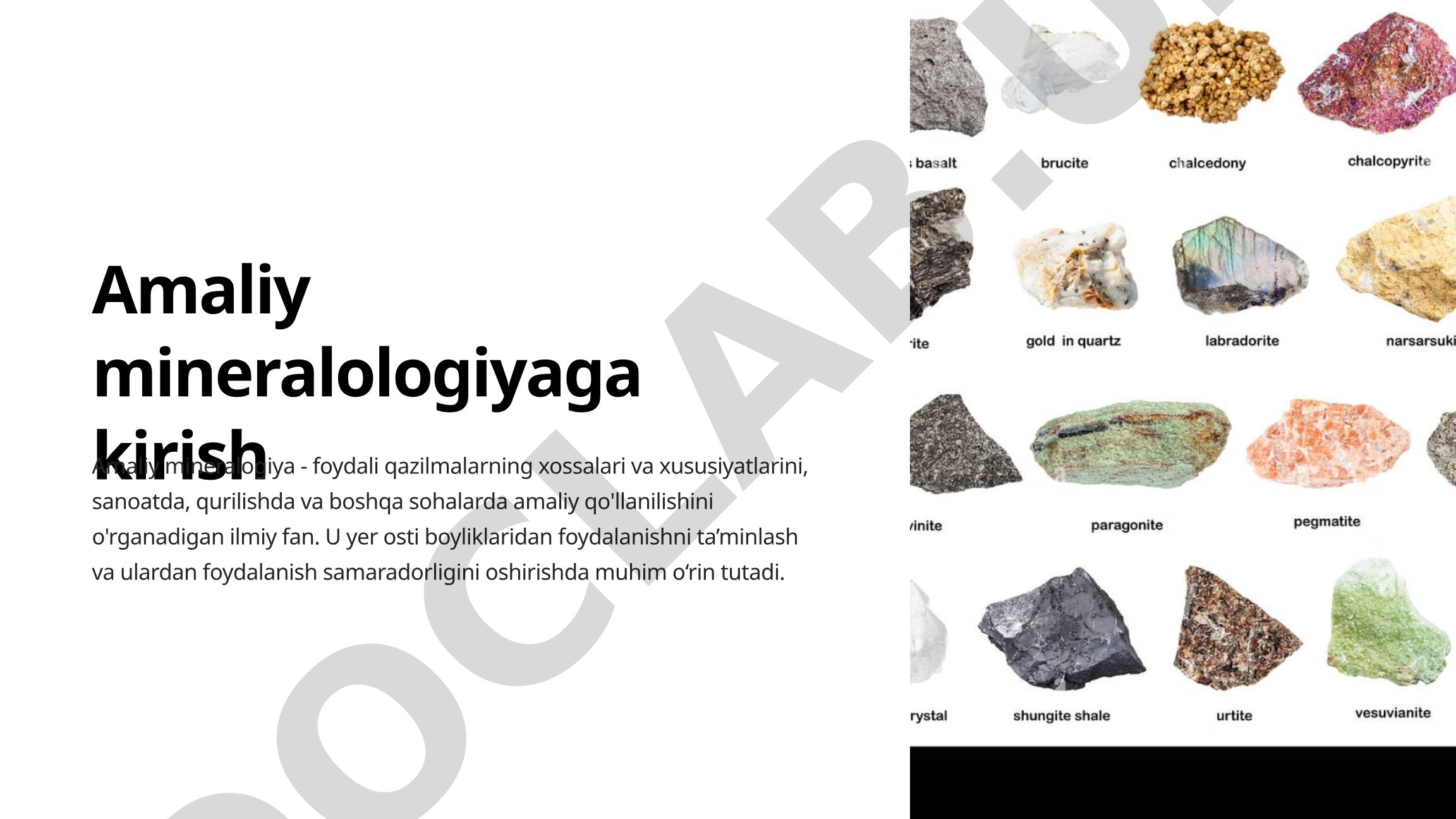 Amaliy mineralologiyaga kirish