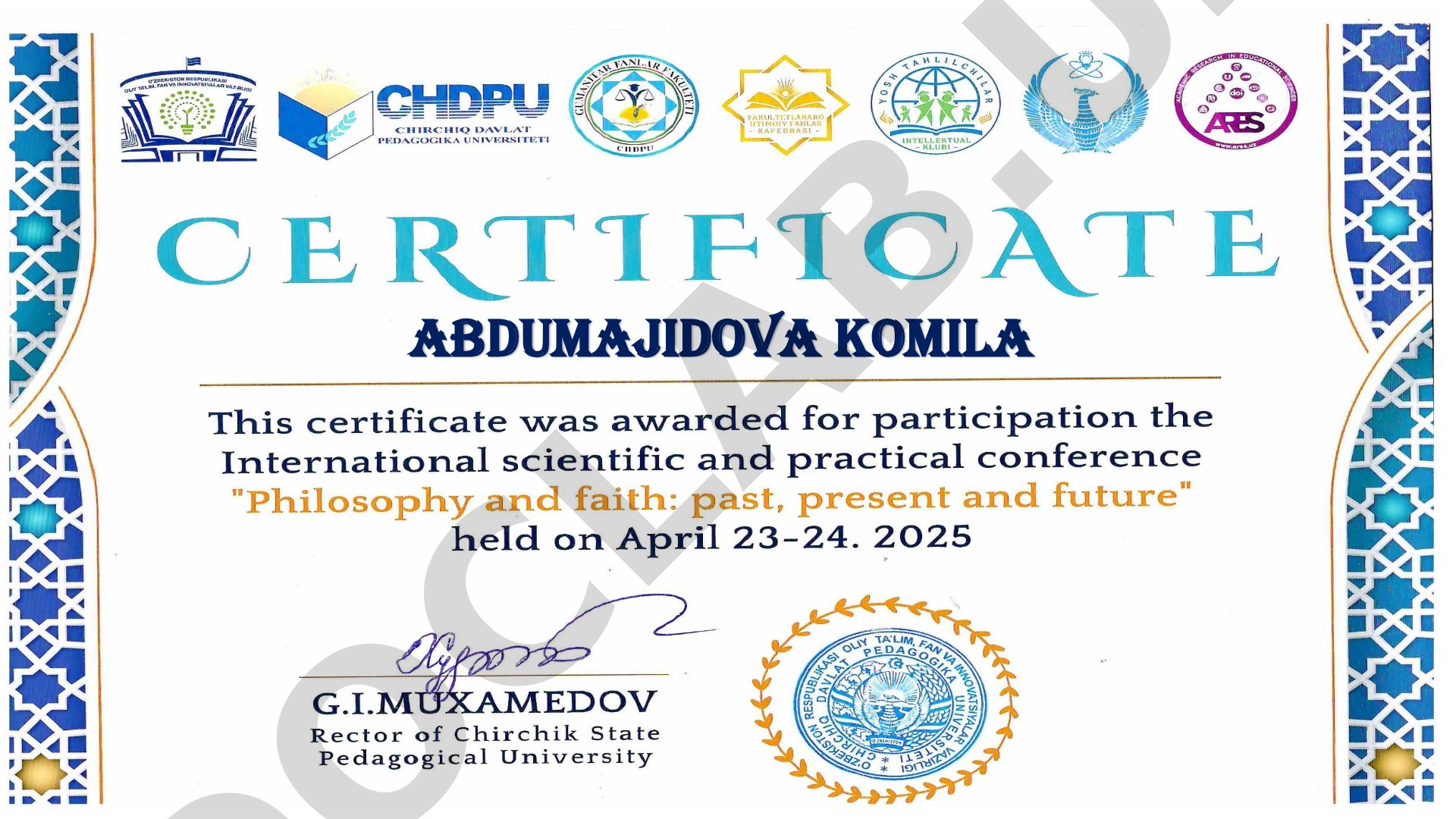 Abdumajidova Komila