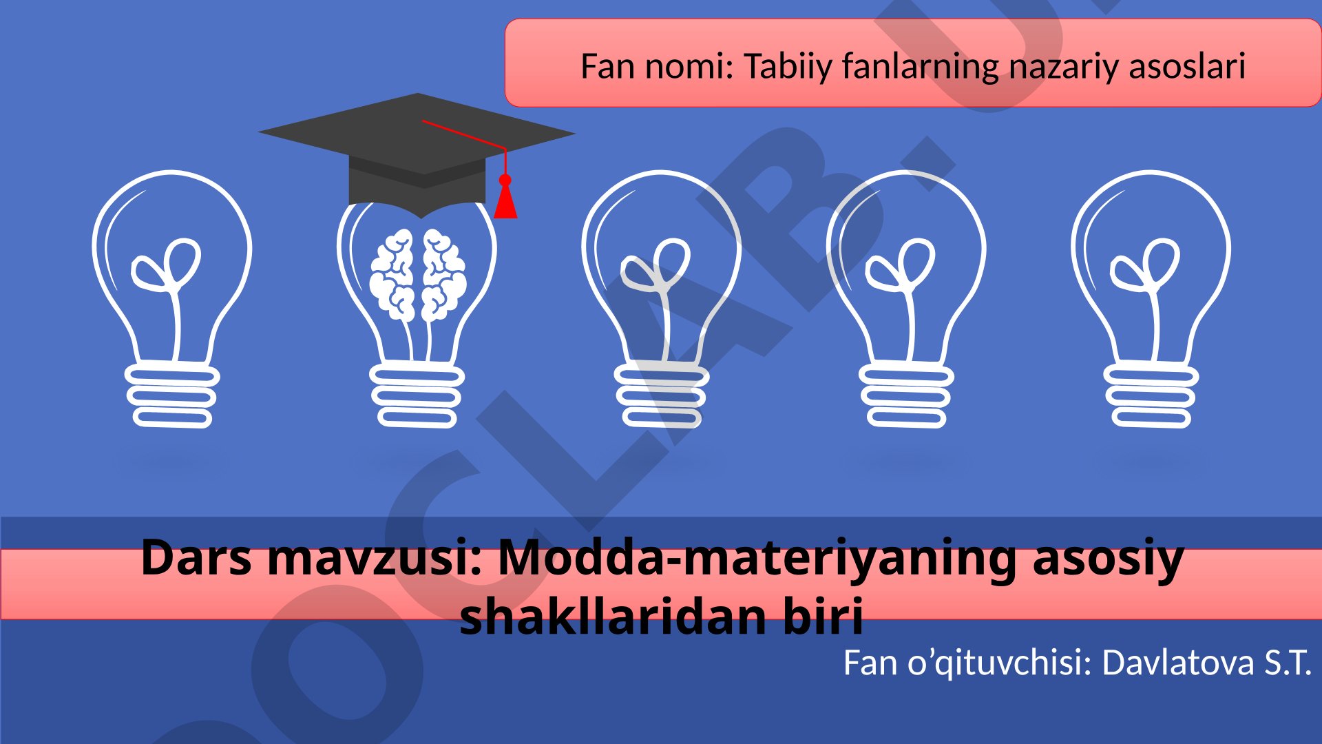 Modda-materiyaning asosiy shakllaridan biri