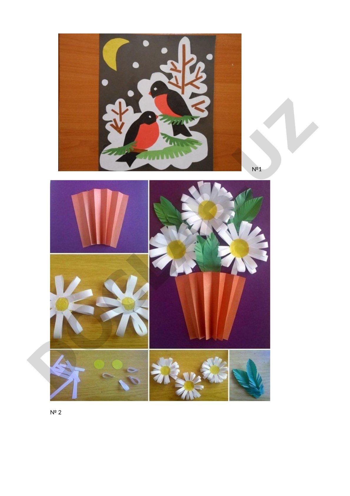Hujjatda №1 dan №29 gacha raqamlangan tasvirlar mavjud