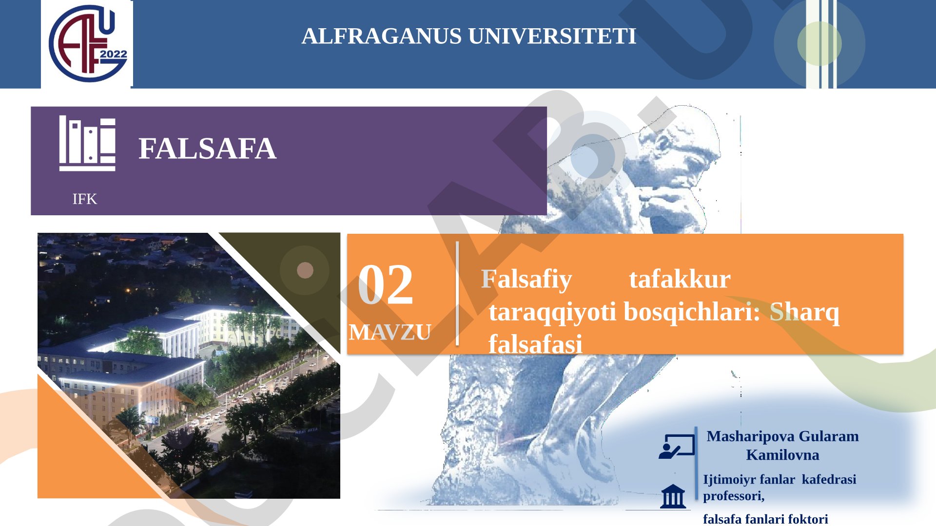 Falsafiy tafakkur taraqqiyoti bosqichlari: Sharq falsafasi