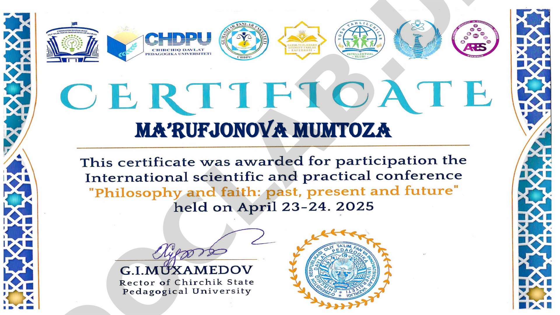 Ma'rufjonova Mumtoza