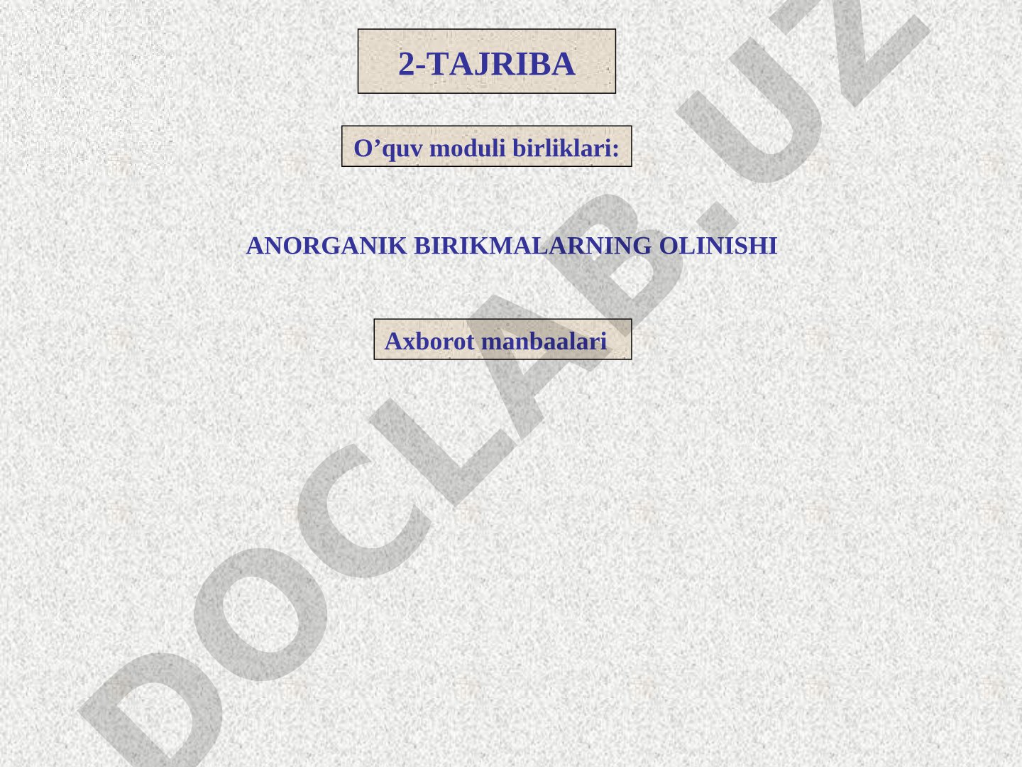 Oksidlarning tasnifi va asoslar haqida o'quv taqdimoti