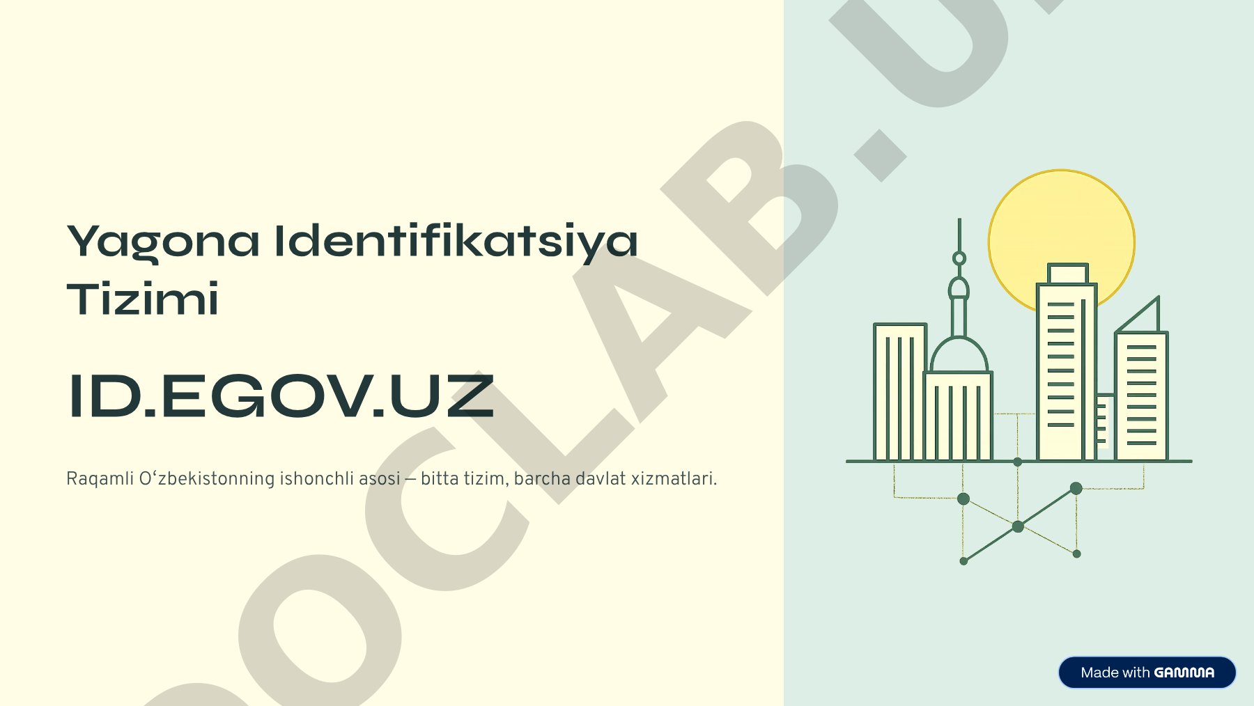 Yagona Identifikatsiya Tizimi ID.EGOV.UZ