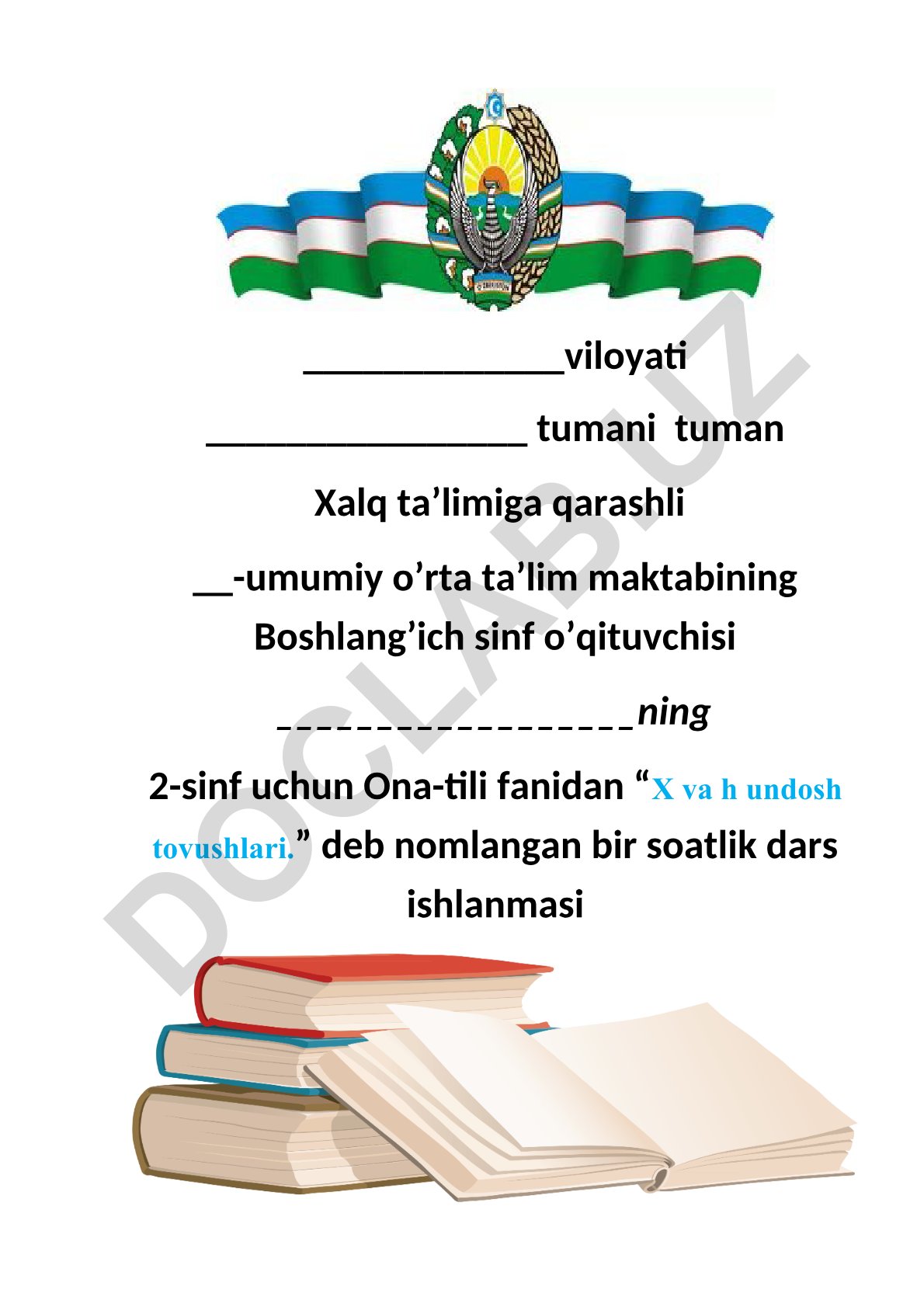 X va h undosh tovushlari