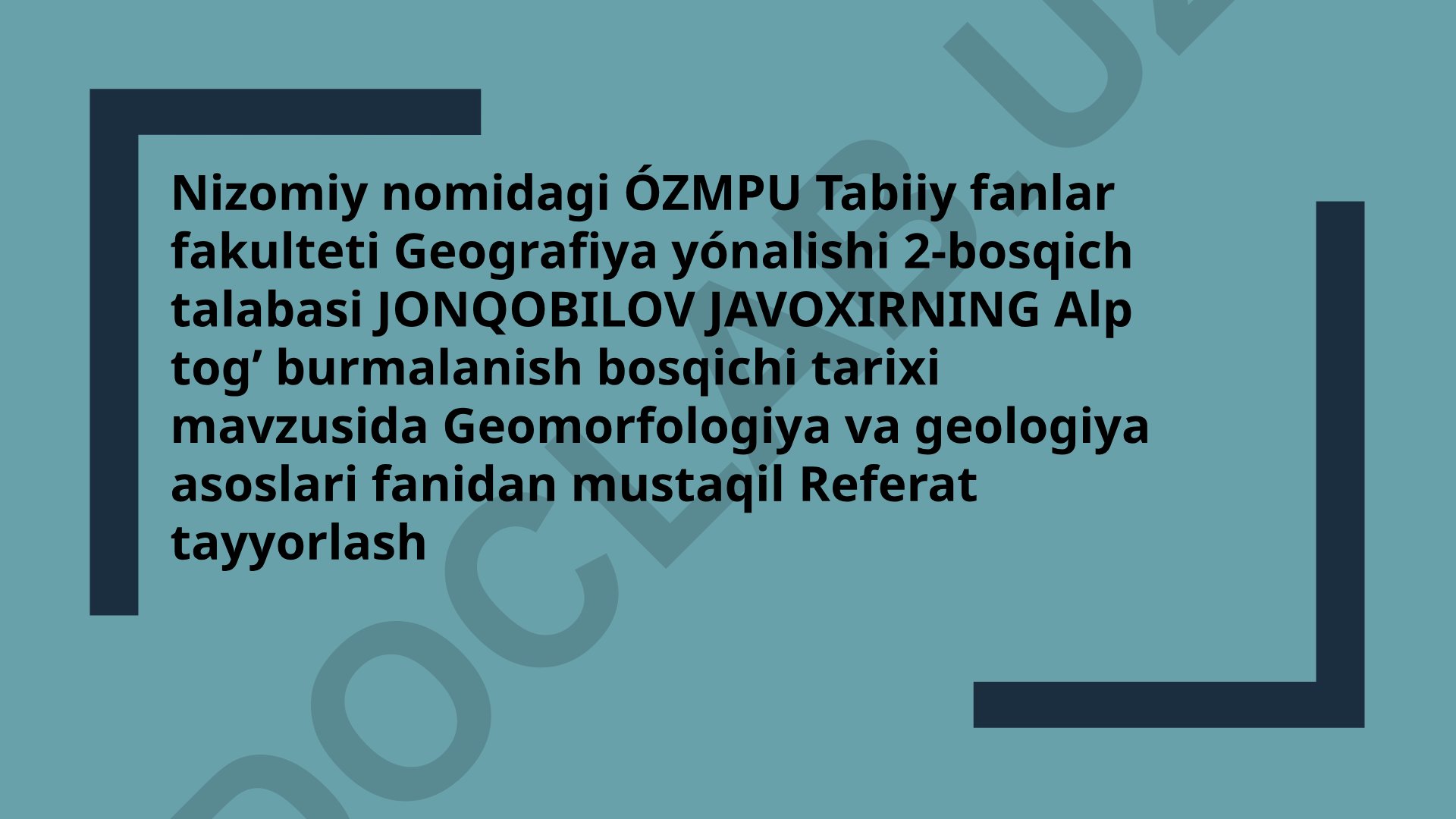 Alp tog' burmalanish bosqichi tarixi