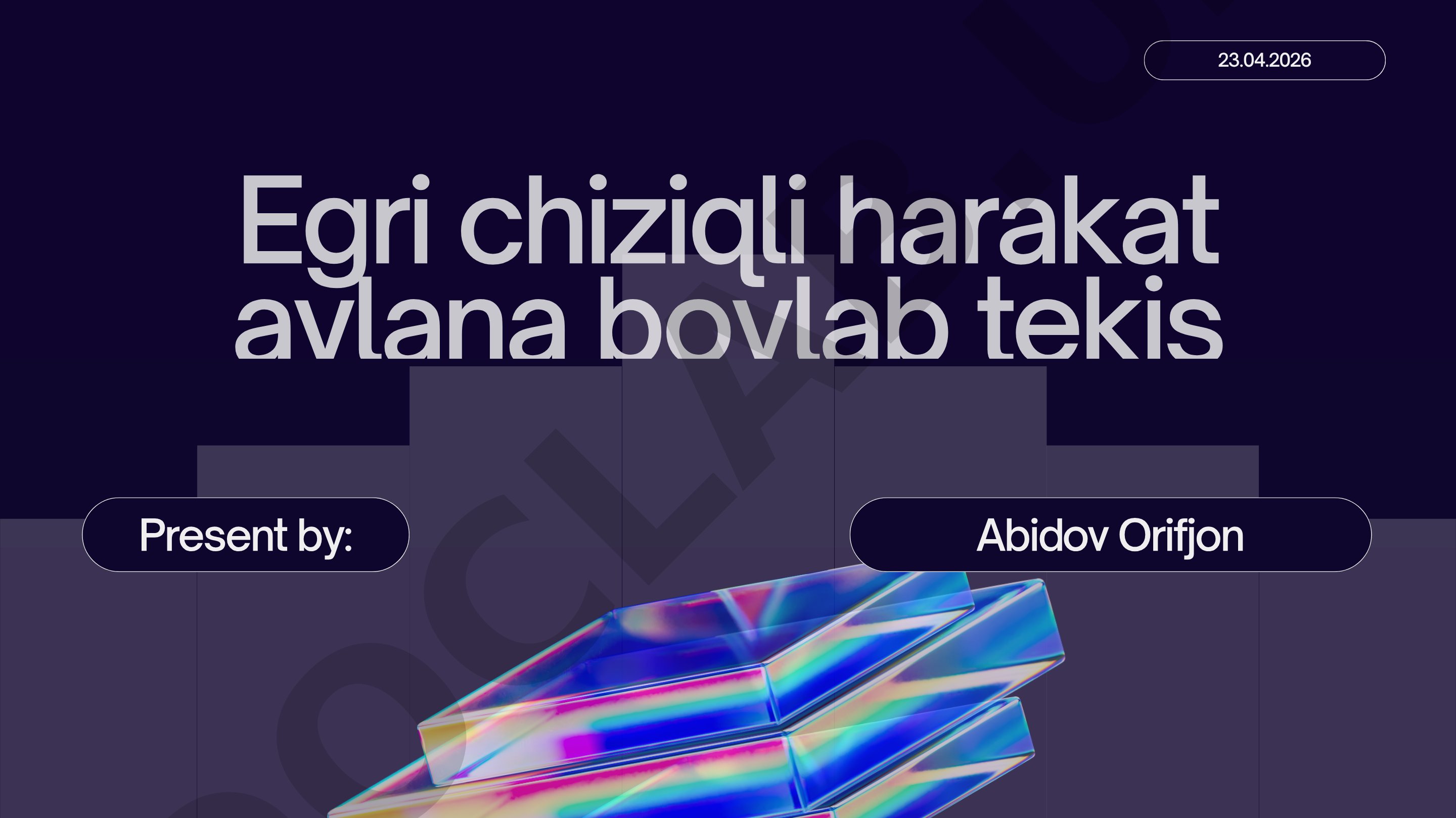 Egri chiziqli harakat aylana boylab tekis harakat