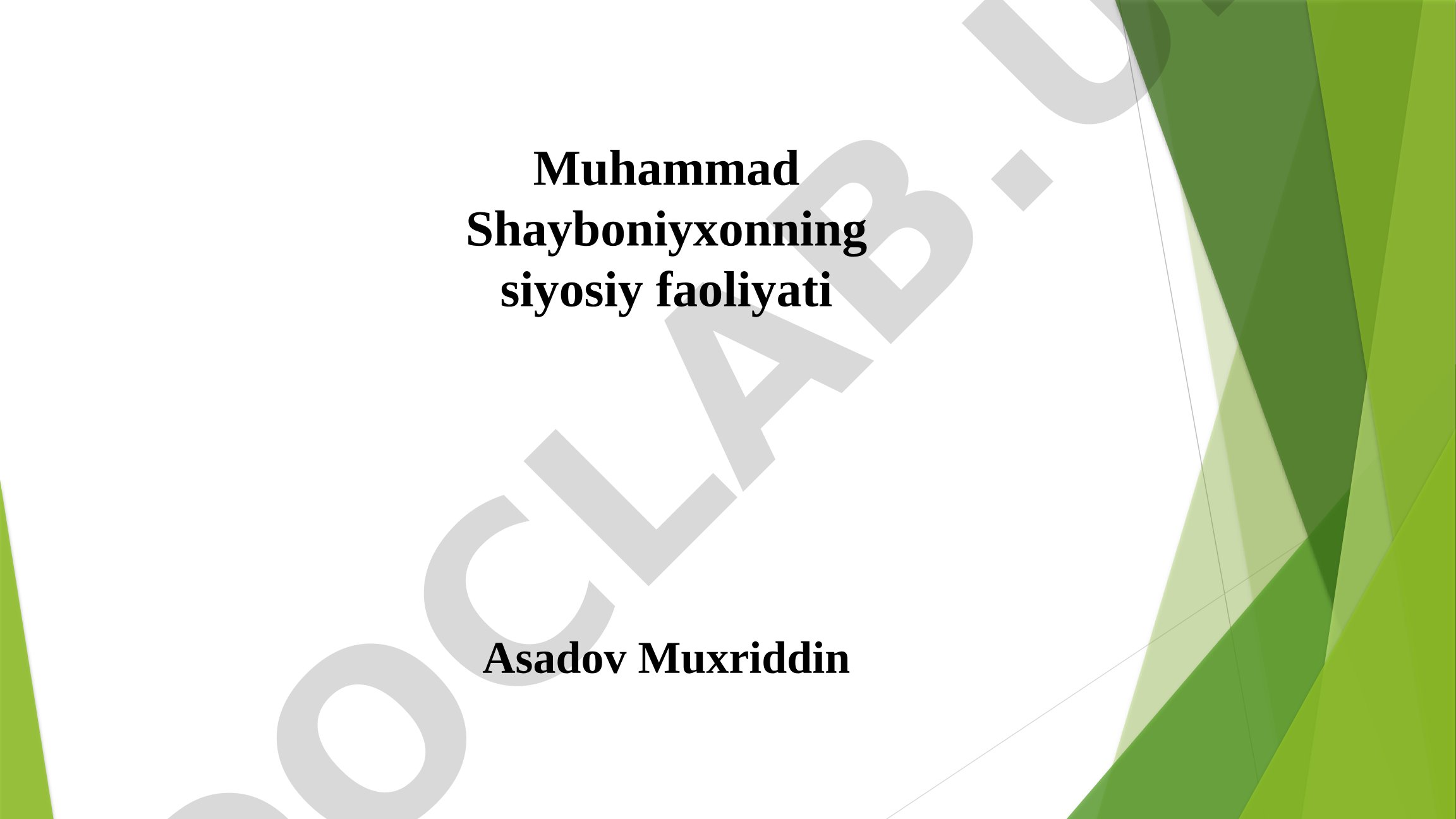 Muhammad Shayboniyxonning siyosiy faoliyati