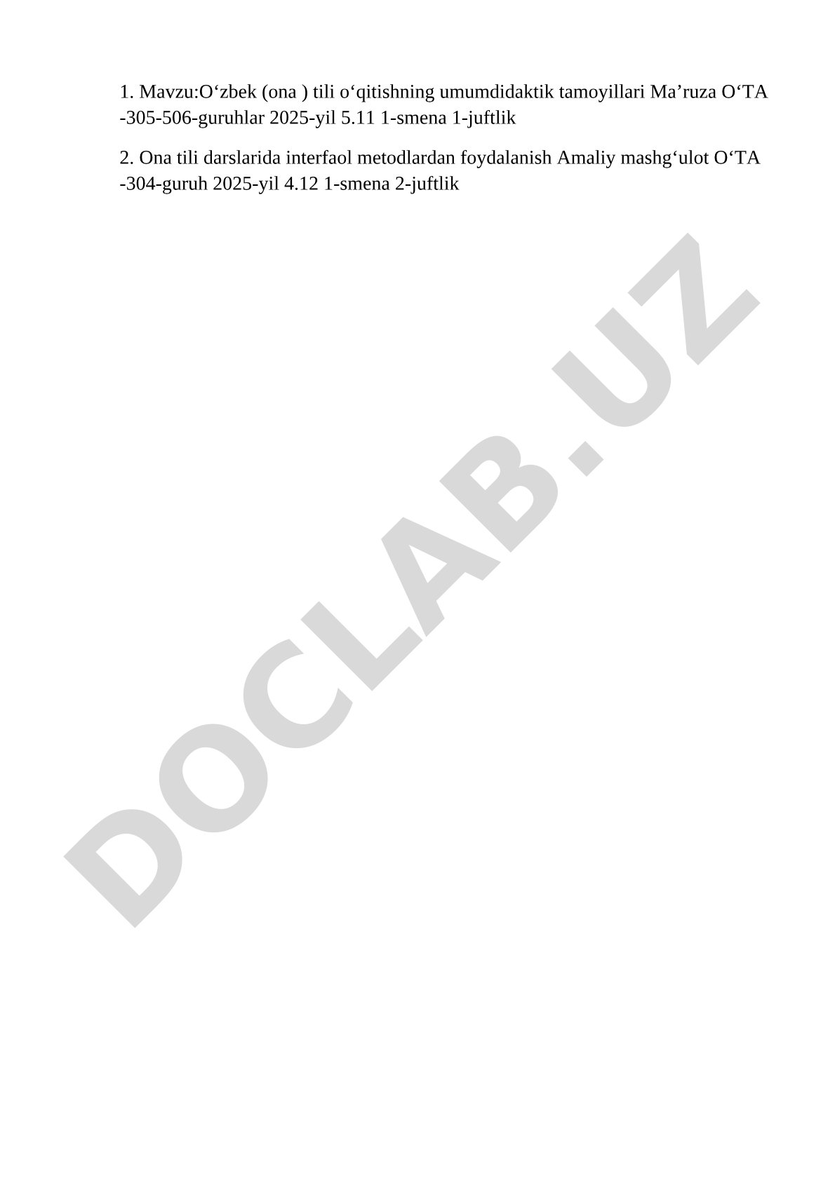 O‘zbek (ona ) tili o‘qitishning umumdidaktik tamoyillari
